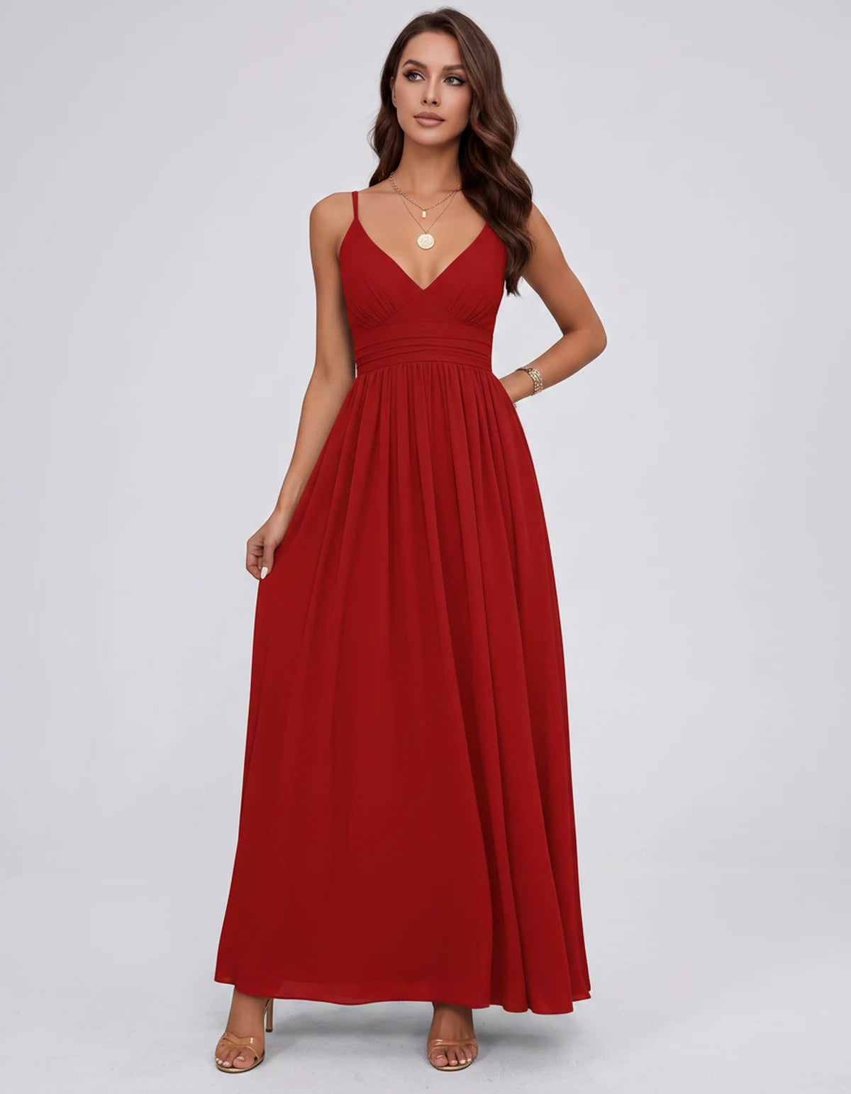 Belisse Maxi Dress — Red | SKU: SD-82788-red-2,SD-82788-red-4,SD-82788-red-6,SD-82788-red-8,SD-82788-red-10,SD-82788-red-12,SD-82788-red-14,SD-82788-red-16,SD-82788-red-16W,SD-82788-red-18W,SD-82788-red-20W,SD-82788-red-22W