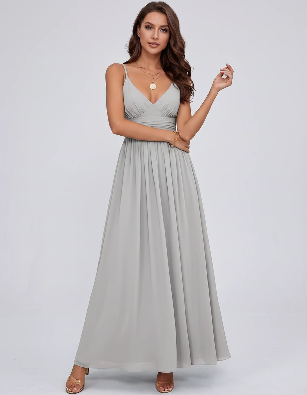Belisse Maxi Dress — Silver | SKU: SD-82788-silver-2,SD-82788-silver-4,SD-82788-silver-6,SD-82788-silver-8,SD-82788-silver-10,SD-82788-silver-12,SD-82788-silver-14,SD-82788-silver-16,SD-82788-silver-16W,SD-82788-silver-18W,SD-82788-silver-20W,SD-82788-silver-22W