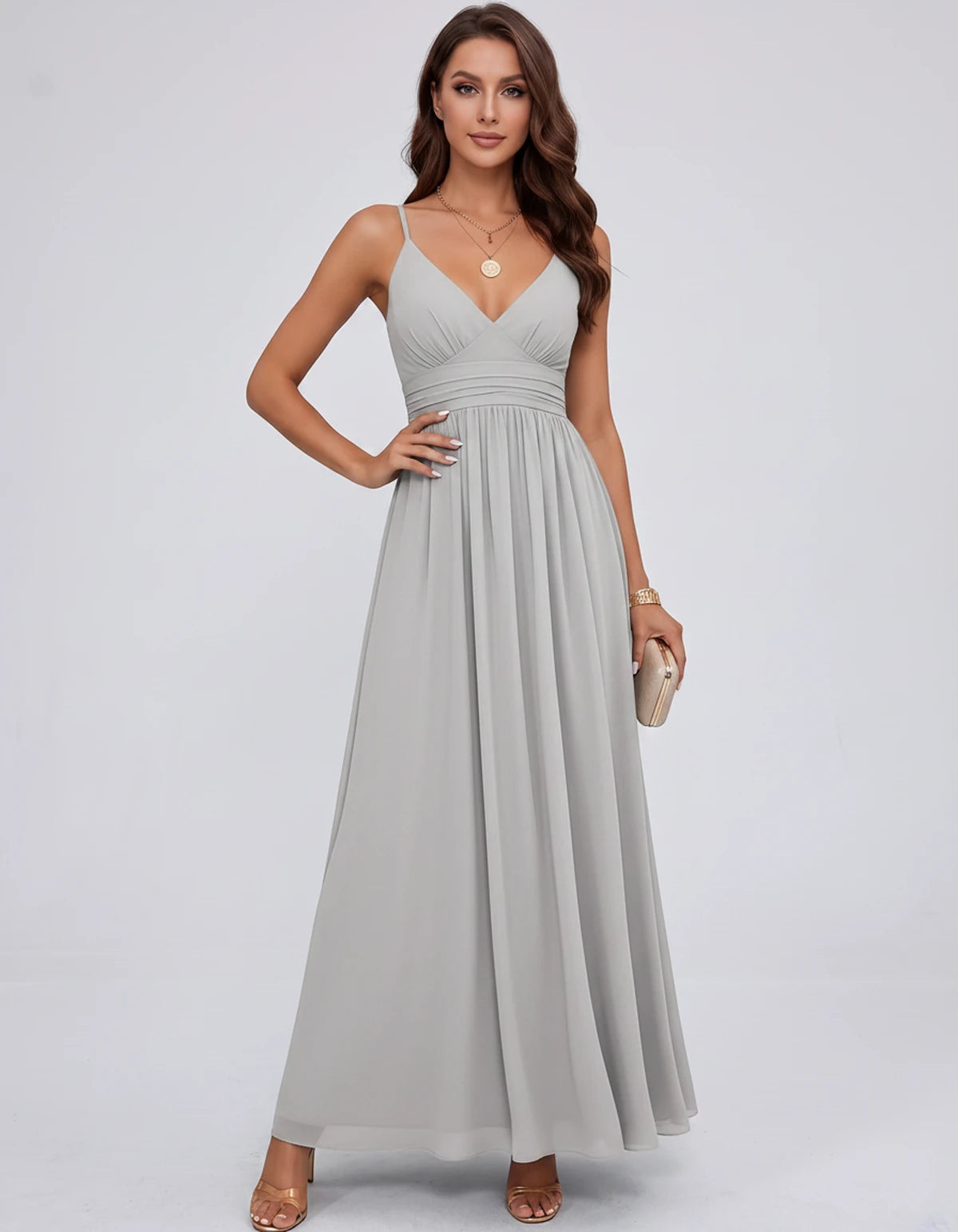 Belisse Maxi Dress — Silver | SKU: SD-82788-silver-2,SD-82788-silver-4,SD-82788-silver-6,SD-82788-silver-8,SD-82788-silver-10,SD-82788-silver-12,SD-82788-silver-14,SD-82788-silver-16,SD-82788-silver-16W,SD-82788-silver-18W,SD-82788-silver-20W,SD-82788-silver-22W
