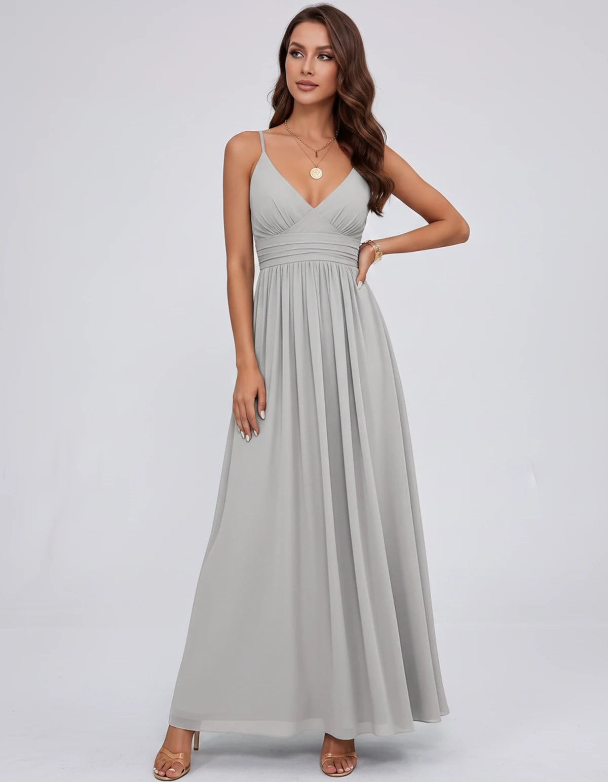 Belisse Maxi Dress — Silver | SKU: SD-82788-silver-2,SD-82788-silver-4,SD-82788-silver-6,SD-82788-silver-8,SD-82788-silver-10,SD-82788-silver-12,SD-82788-silver-14,SD-82788-silver-16,SD-82788-silver-16W,SD-82788-silver-18W,SD-82788-silver-20W,SD-82788-silver-22W