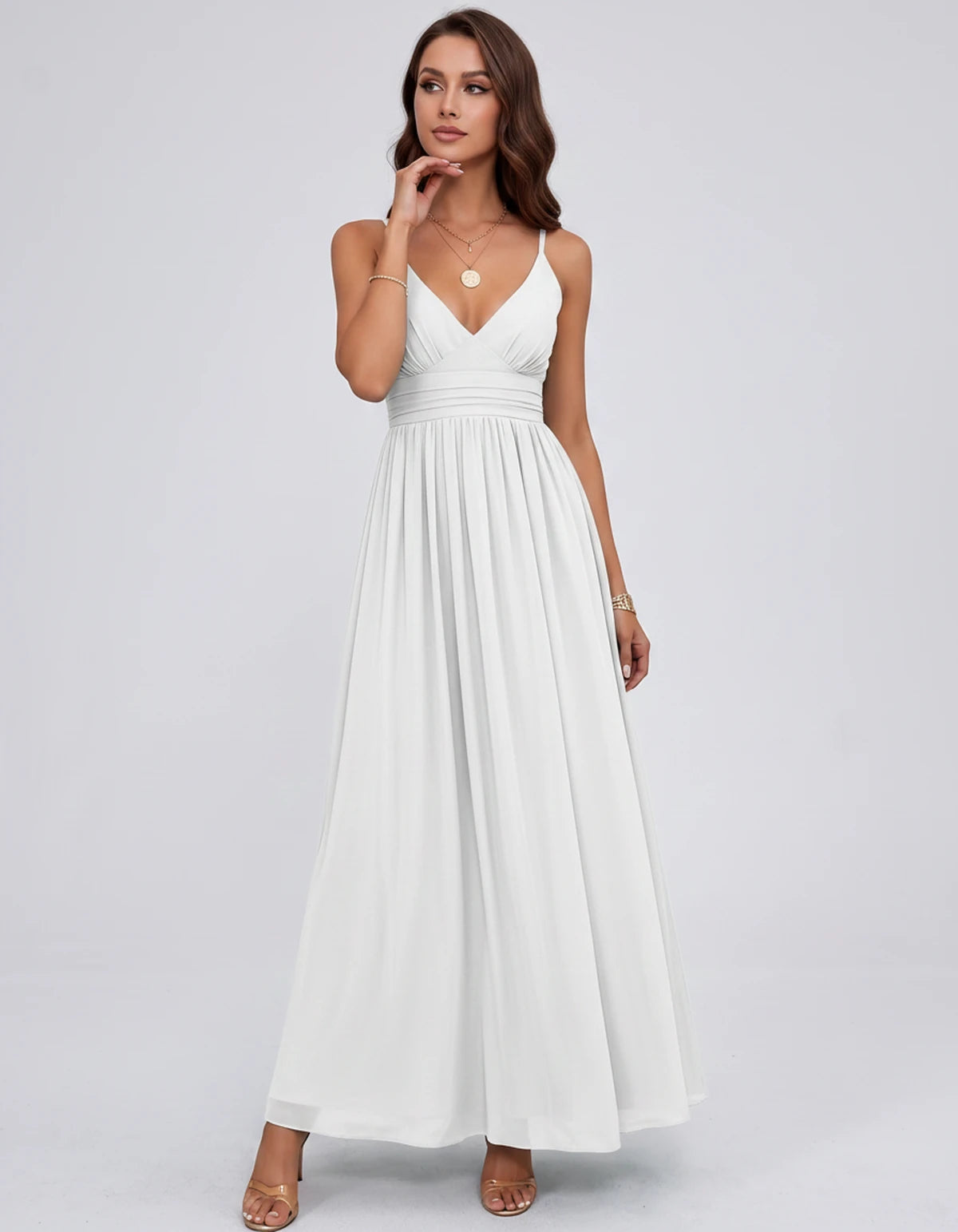 Belisse Maxi Dress — White | SKU: SD-82788-white-2,SD-82788-white-4,SD-82788-white-6,SD-82788-white-8,SD-82788-white-10,SD-82788-white-12,SD-82788-white-14,SD-82788-white-16,SD-82788-white-16W,SD-82788-white-18W,SD-82788-white-20W,SD-82788-white-22W