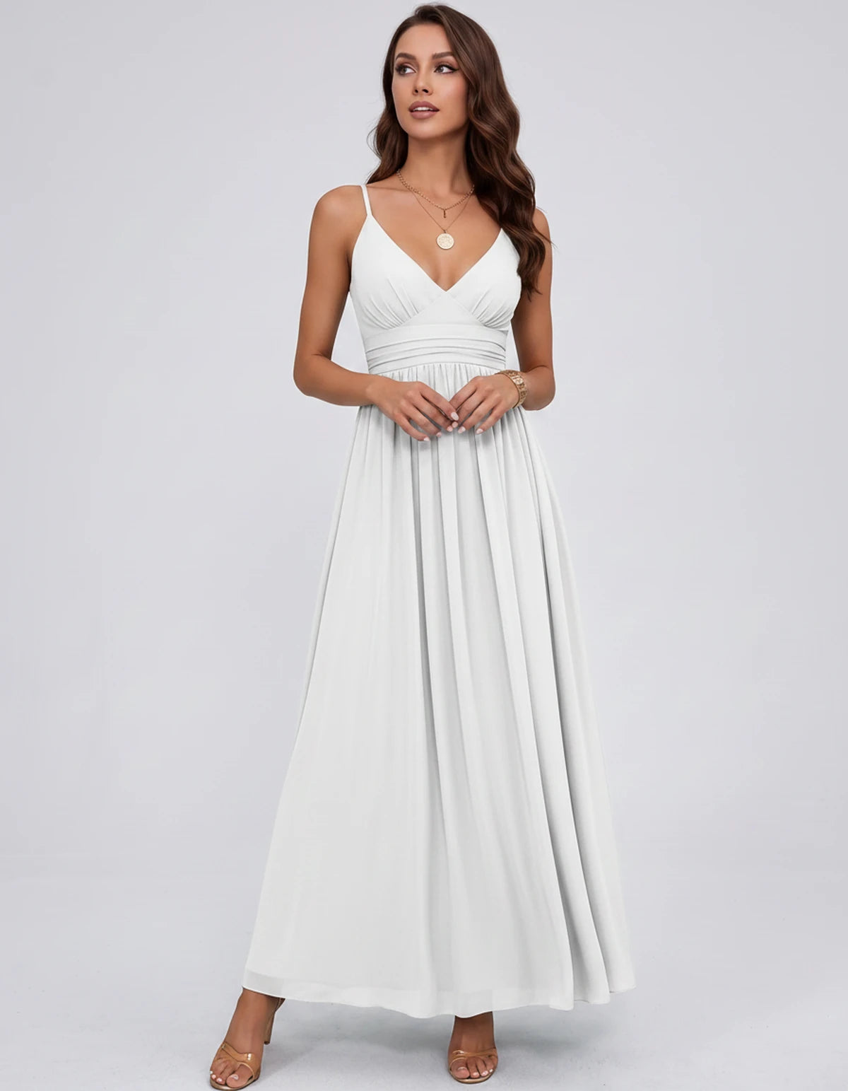Belisse Maxi Dress — White | SKU: SD-82788-white-2,SD-82788-white-4,SD-82788-white-6,SD-82788-white-8,SD-82788-white-10,SD-82788-white-12,SD-82788-white-14,SD-82788-white-16,SD-82788-white-16W,SD-82788-white-18W,SD-82788-white-20W,SD-82788-white-22W