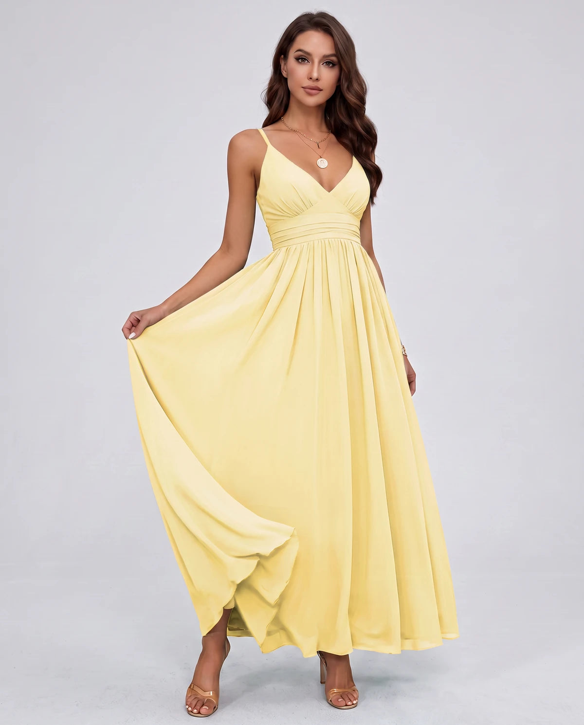Belisse Maxi Dress — Yellow
