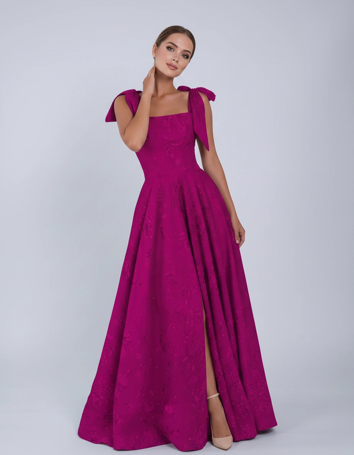 Bellamy Maxi Dress — Fuchsia | SKU: SD-00075-fuchsia-2,SD-00075-fuchsia-4,SD-00075-fuchsia-6,SD-00075-fuchsia-8,SD-00075-fuchsia-10,SD-00075-fuchsia-12,SD-00075-fuchsia-14,SD-00075-fuchsia-16,SD-00075-fuchsia-16W,SD-00075-fuchsia-18W,SD-00075-fuchsia-20W,SD-00075-fuchsia-22W