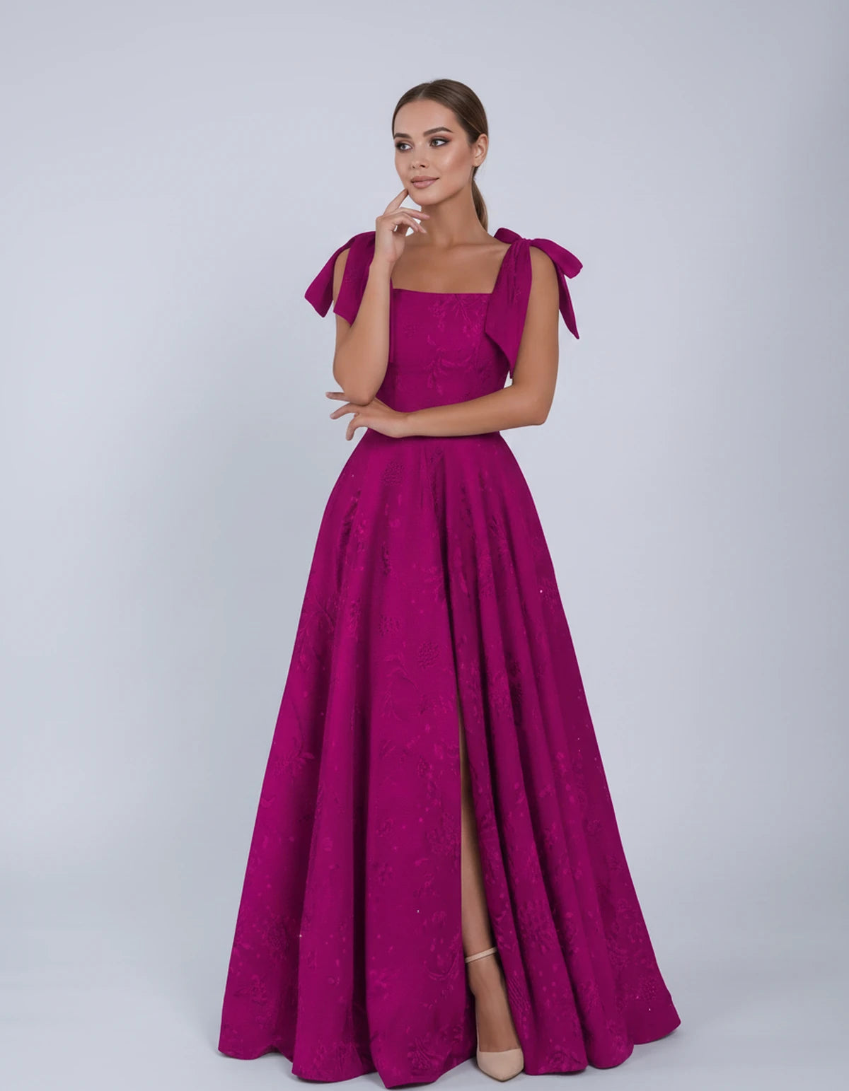 Bellamy Maxi Dress — Fuchsia | SKU: SD-00075-fuchsia-2,SD-00075-fuchsia-4,SD-00075-fuchsia-6,SD-00075-fuchsia-8,SD-00075-fuchsia-10,SD-00075-fuchsia-12,SD-00075-fuchsia-14,SD-00075-fuchsia-16,SD-00075-fuchsia-16W,SD-00075-fuchsia-18W,SD-00075-fuchsia-20W,SD-00075-fuchsia-22W