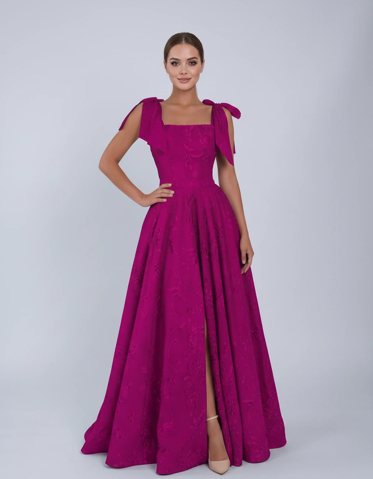 Bellamy Maxi Dress — Fuchsia | SKU: SD-00075-fuchsia-2,SD-00075-fuchsia-4,SD-00075-fuchsia-6,SD-00075-fuchsia-8,SD-00075-fuchsia-10,SD-00075-fuchsia-12,SD-00075-fuchsia-14,SD-00075-fuchsia-16,SD-00075-fuchsia-16W,SD-00075-fuchsia-18W,SD-00075-fuchsia-20W,SD-00075-fuchsia-22W