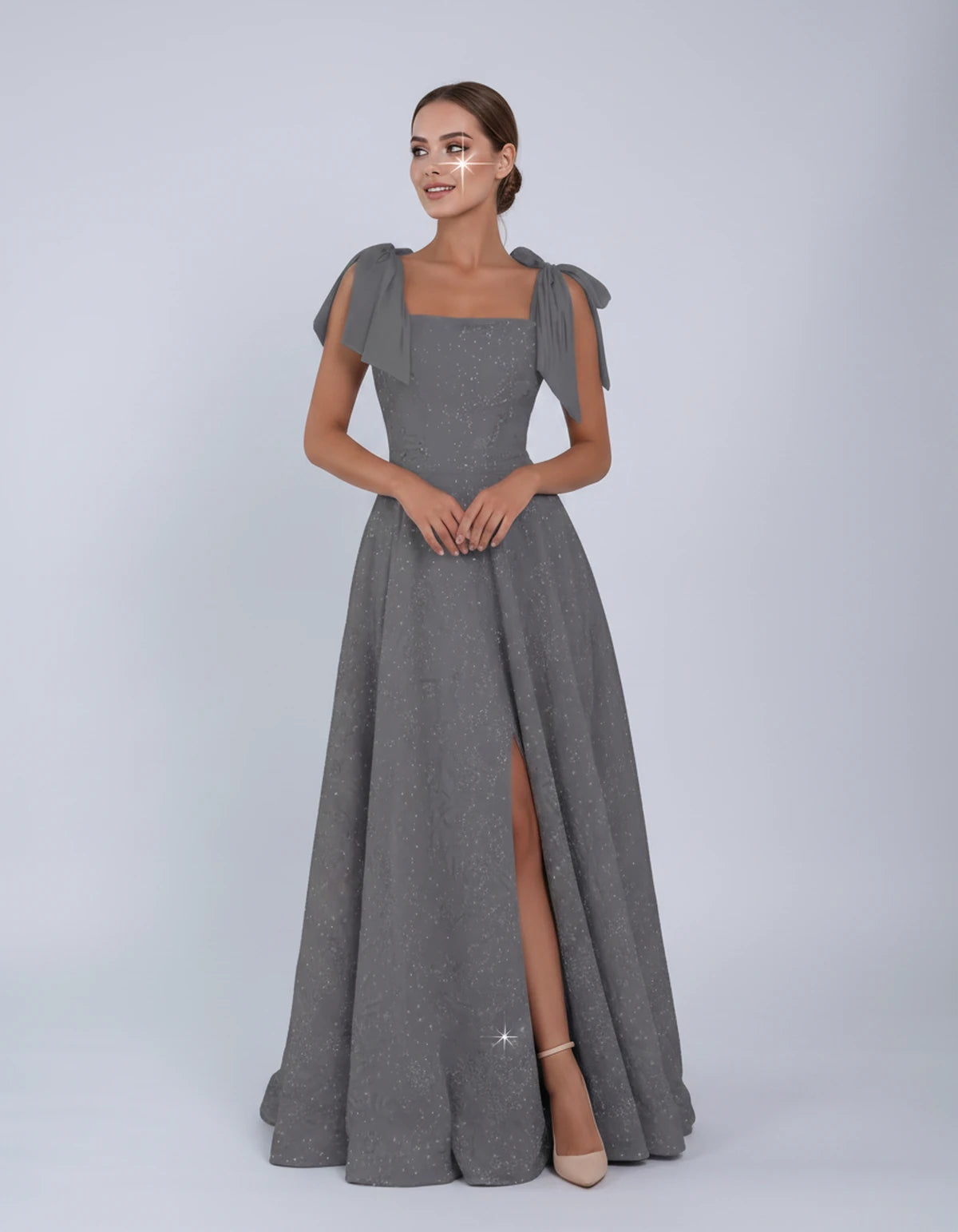 Bellamy Maxi Dress — Grey | SKU: SD-00075-grey-2,SD-00075-grey-4,SD-00075-grey-6,SD-00075-grey-8,SD-00075-grey-10,SD-00075-grey-12,SD-00075-grey-14,SD-00075-grey-16,SD-00075-grey-16W,SD-00075-grey-18W,SD-00075-grey-20W,SD-00075-grey-22W
