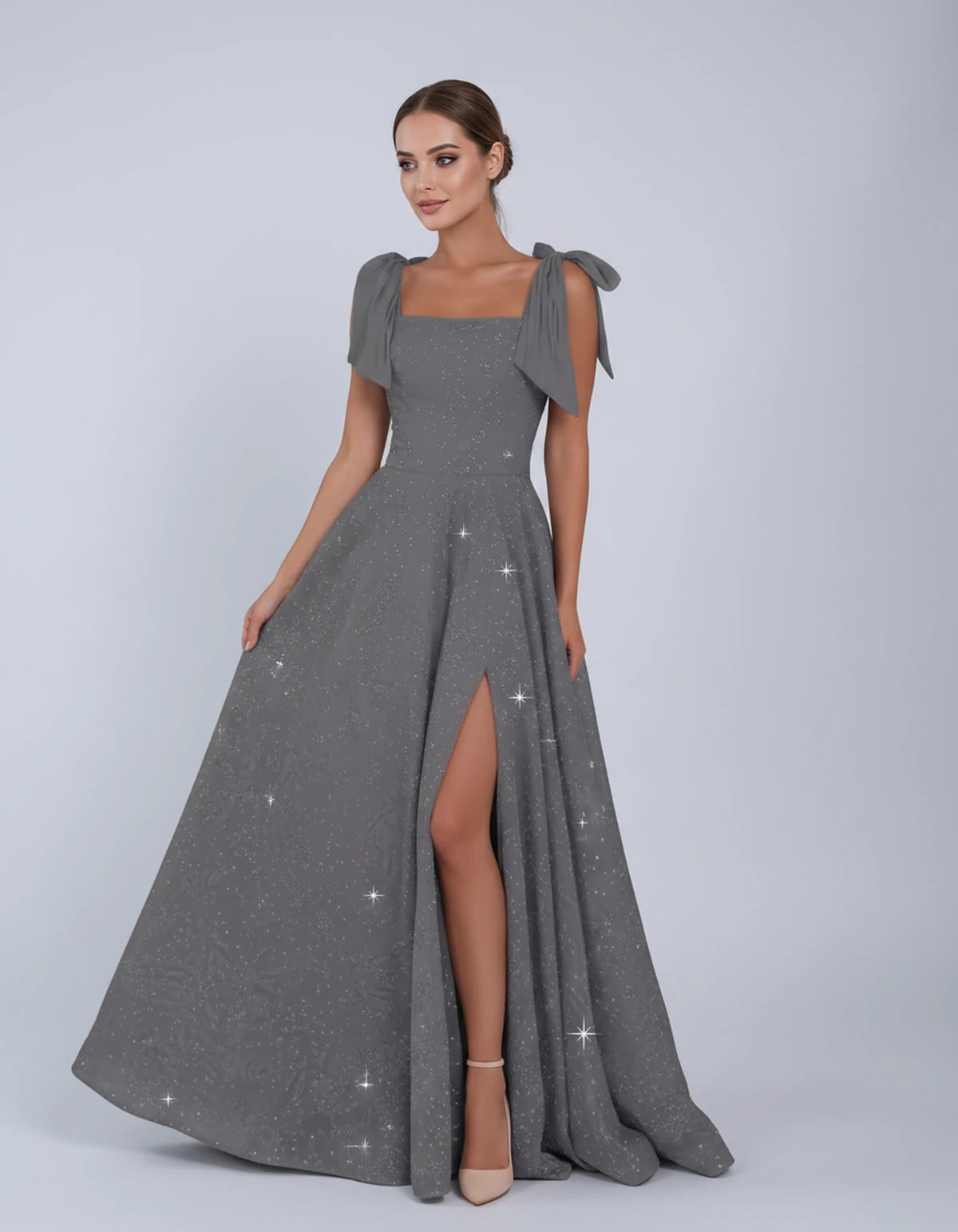 Bellamy Maxi Dress — Grey | SKU: SD-00075-grey-2,SD-00075-grey-4,SD-00075-grey-6,SD-00075-grey-8,SD-00075-grey-10,SD-00075-grey-12,SD-00075-grey-14,SD-00075-grey-16,SD-00075-grey-16W,SD-00075-grey-18W,SD-00075-grey-20W,SD-00075-grey-22W