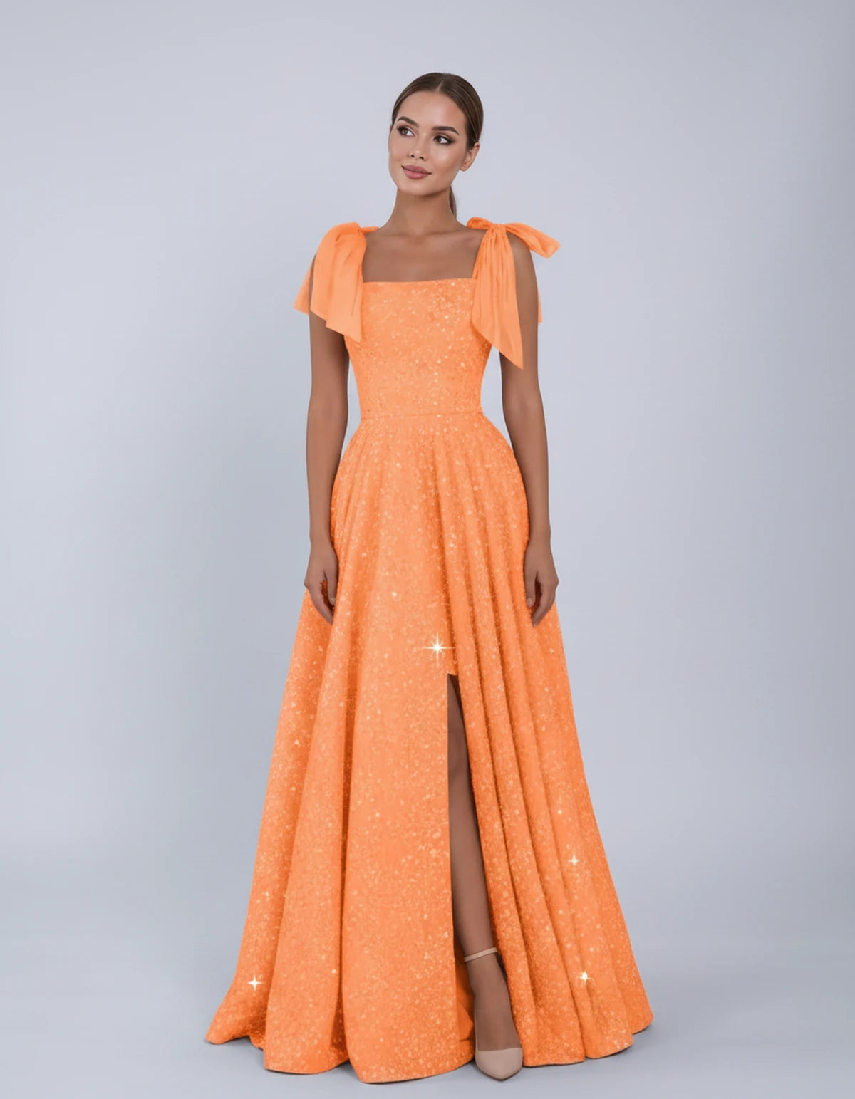 Bellamy Maxi Dress — Orange | SKU: SD-00075-orange-2,SD-00075-orange-4,SD-00075-orange-6,SD-00075-orange-8,SD-00075-orange-10,SD-00075-orange-12,SD-00075-orange-14,SD-00075-orange-16,SD-00075-orange-16W,SD-00075-orange-18W,SD-00075-orange-20W,SD-00075-orange-22W