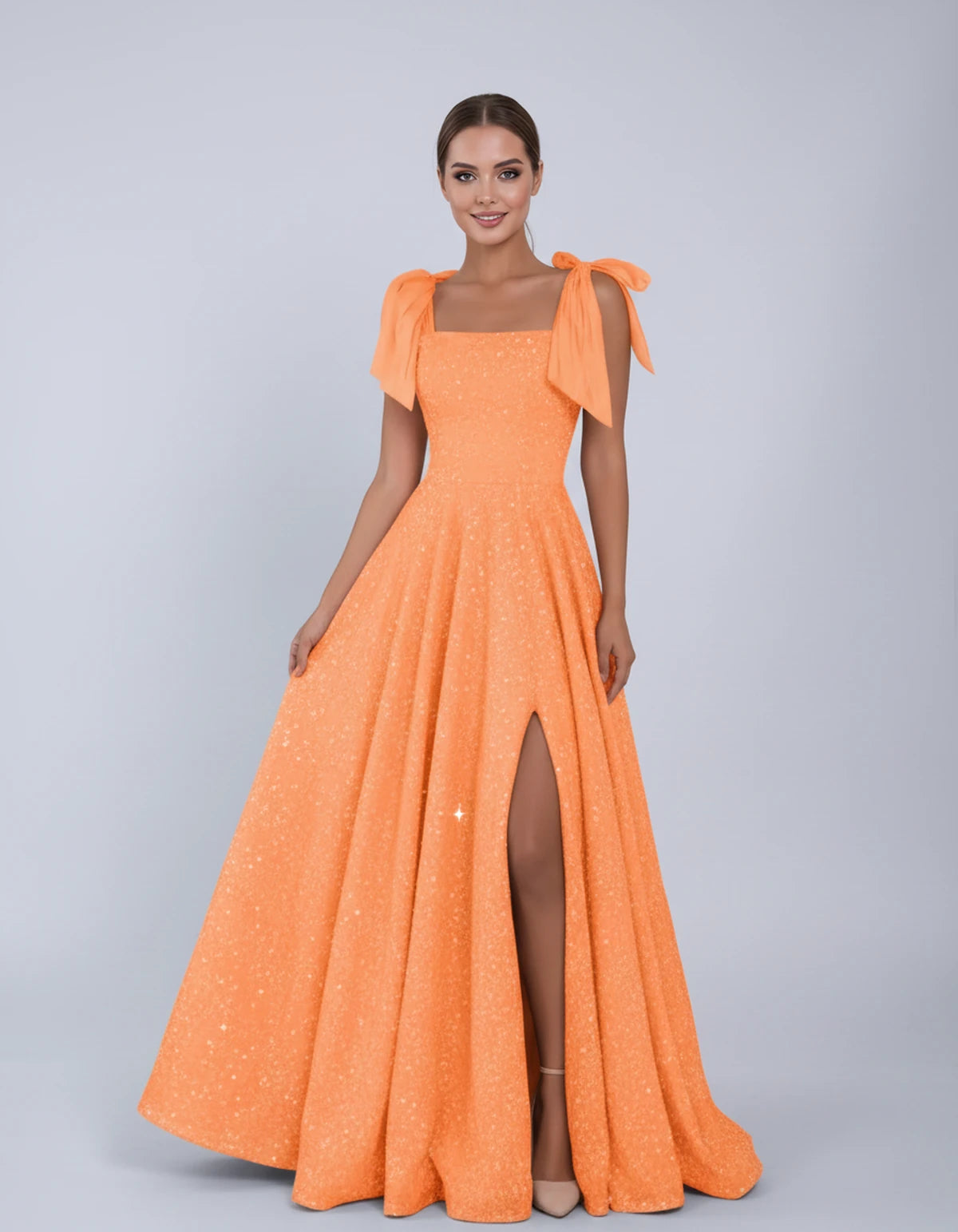 Bellamy Maxi Dress — Orange | SKU: SD-00075-orange-2,SD-00075-orange-4,SD-00075-orange-6,SD-00075-orange-8,SD-00075-orange-10,SD-00075-orange-12,SD-00075-orange-14,SD-00075-orange-16,SD-00075-orange-16W,SD-00075-orange-18W,SD-00075-orange-20W,SD-00075-orange-22W