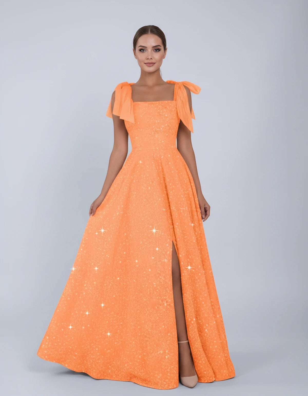 Bellamy Maxi Dress — Orange | SKU: SD-00075-orange-2,SD-00075-orange-4,SD-00075-orange-6,SD-00075-orange-8,SD-00075-orange-10,SD-00075-orange-12,SD-00075-orange-14,SD-00075-orange-16,SD-00075-orange-16W,SD-00075-orange-18W,SD-00075-orange-20W,SD-00075-orange-22W