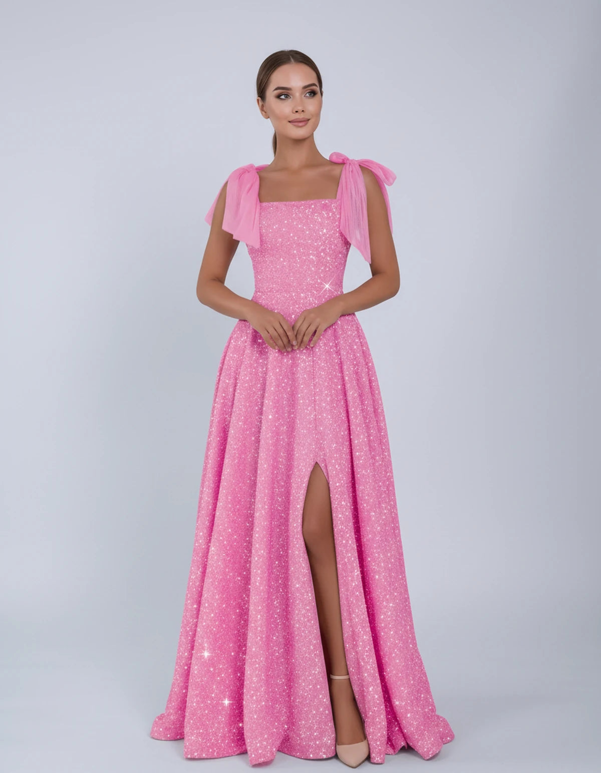 Bellamy Maxi Dress — Pink | SKU: SD-00075-pink-2,SD-00075-pink-4,SD-00075-pink-6,SD-00075-pink-8,SD-00075-pink-10,SD-00075-pink-12,SD-00075-pink-14,SD-00075-pink-16,SD-00075-pink-16W,SD-00075-pink-18W,SD-00075-pink-20W,SD-00075-pink-22W
