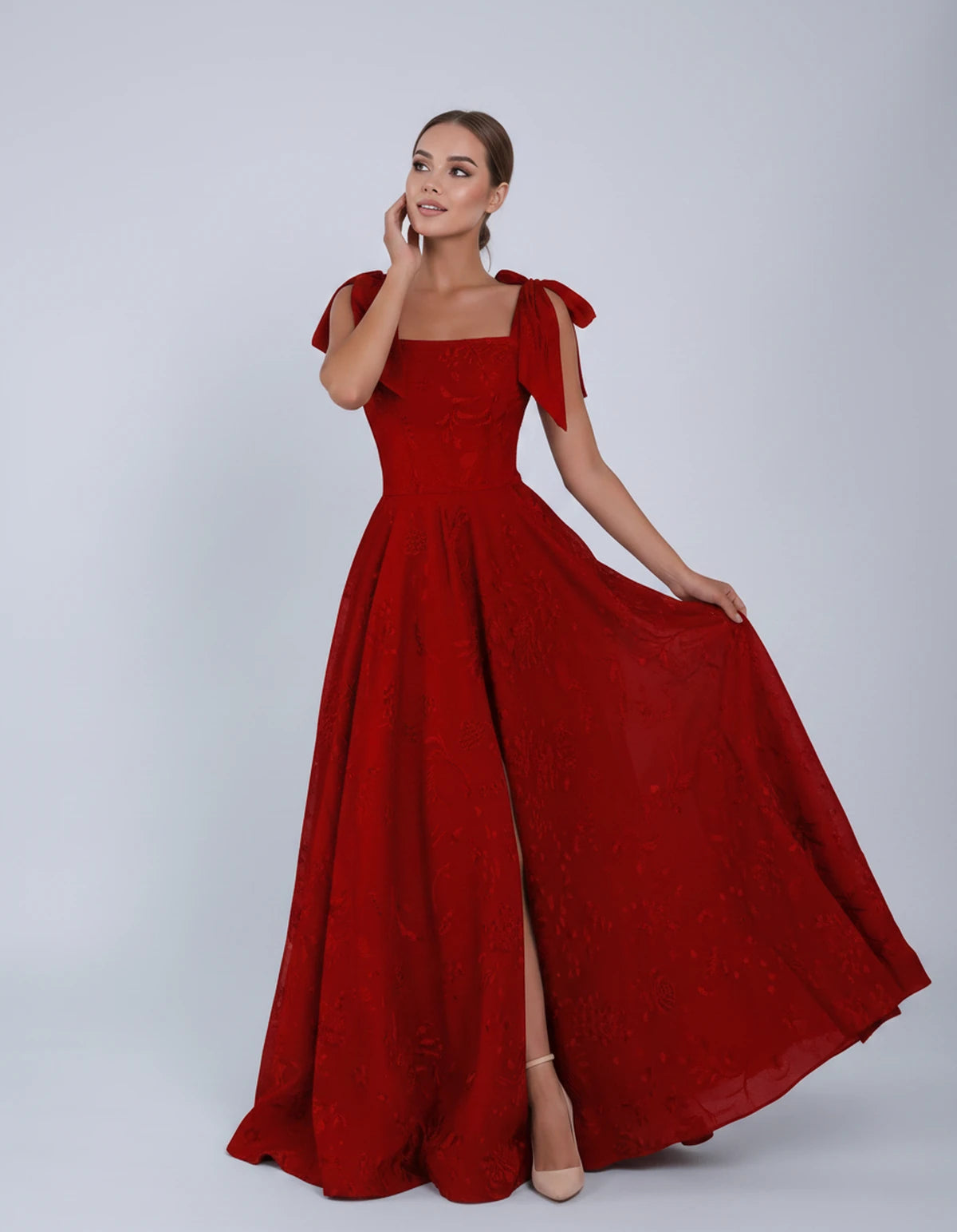 Bellamy Maxi Dress — Red | SKU: SD-00075-red-2,SD-00075-red-4,SD-00075-red-6,SD-00075-red-8,SD-00075-red-10,SD-00075-red-12,SD-00075-red-14,SD-00075-red-16,SD-00075-red-16W,SD-00075-red-18W,SD-00075-red-20W,SD-00075-red-22W