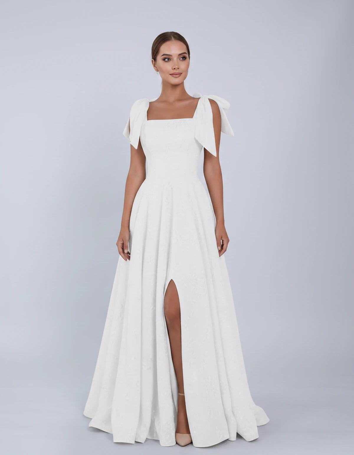 Bellamy Maxi Dress — White | SKU: SD-00075-white-2,SD-00075-white-4,SD-00075-white-6,SD-00075-white-8,SD-00075-white-10,SD-00075-white-12,SD-00075-white-14,SD-00075-white-16,SD-00075-white-16W,SD-00075-white-18W,SD-00075-white-20W,SD-00075-white-22W