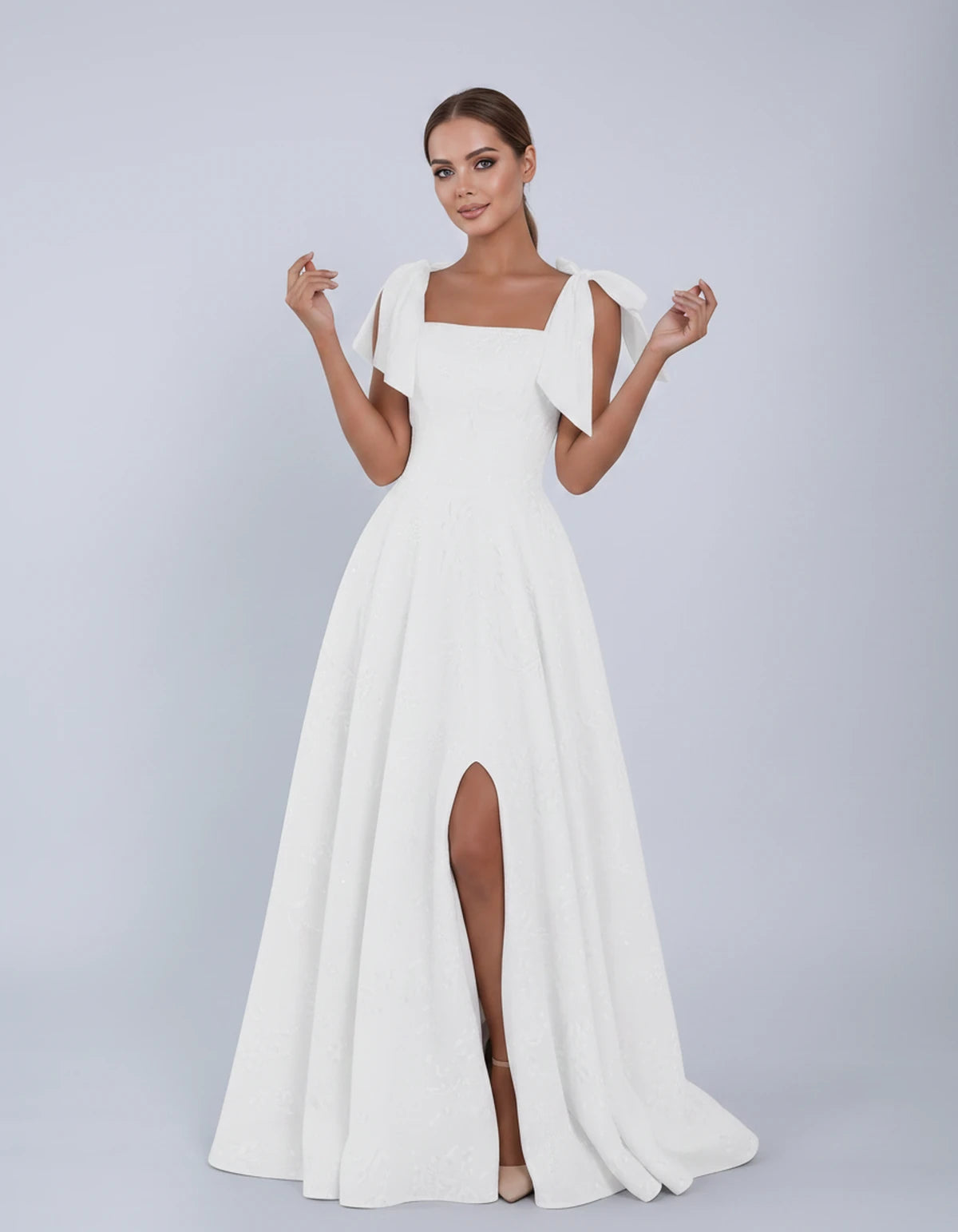 Bellamy Maxi Dress — White | SKU: SD-00075-white-2,SD-00075-white-4,SD-00075-white-6,SD-00075-white-8,SD-00075-white-10,SD-00075-white-12,SD-00075-white-14,SD-00075-white-16,SD-00075-white-16W,SD-00075-white-18W,SD-00075-white-20W,SD-00075-white-22W