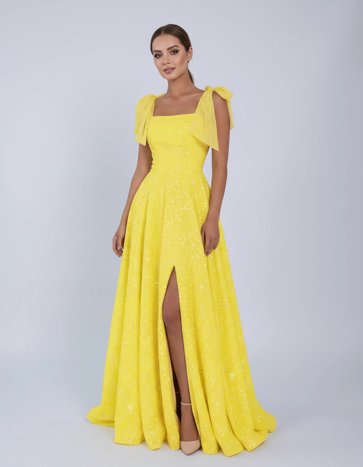 Bellamy Maxi Dress — Yellow | SKU: SD-00075-yellow-2,SD-00075-yellow-4,SD-00075-yellow-6,SD-00075-yellow-8,SD-00075-yellow-10,SD-00075-yellow-12,SD-00075-yellow-14,SD-00075-yellow-16,SD-00075-yellow-16W,SD-00075-yellow-18W,SD-00075-yellow-20W,SD-00075-yellow-22W