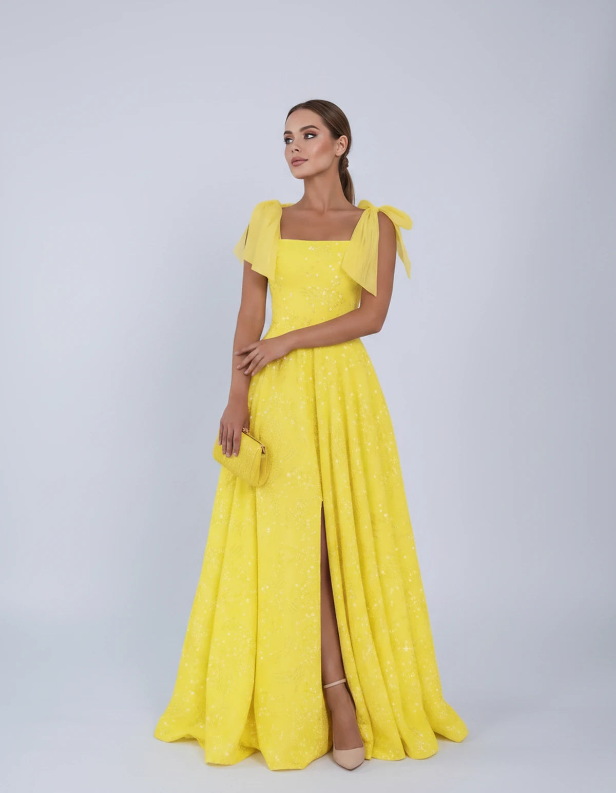 Bellamy Maxi Dress — Yellow | SKU: SD-00075-yellow-2,SD-00075-yellow-4,SD-00075-yellow-6,SD-00075-yellow-8,SD-00075-yellow-10,SD-00075-yellow-12,SD-00075-yellow-14,SD-00075-yellow-16,SD-00075-yellow-16W,SD-00075-yellow-18W,SD-00075-yellow-20W,SD-00075-yellow-22W