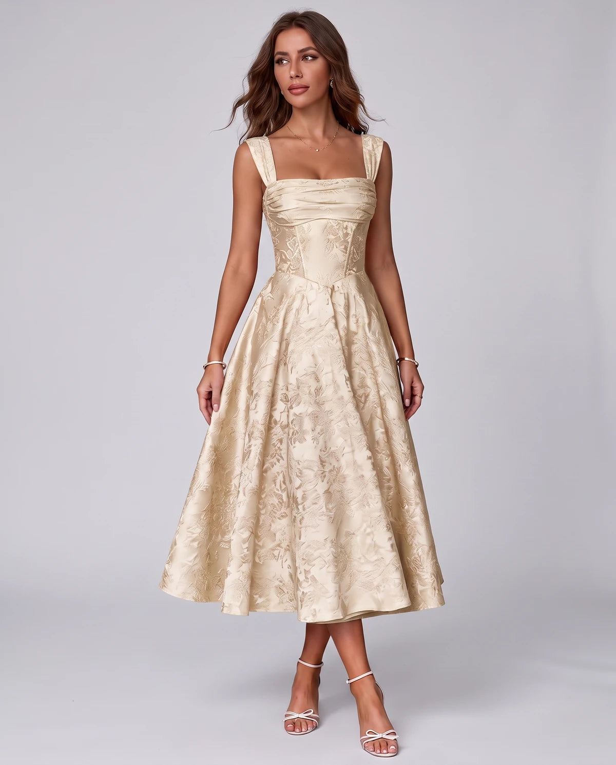Bellerose Midi Dresses — Champagne