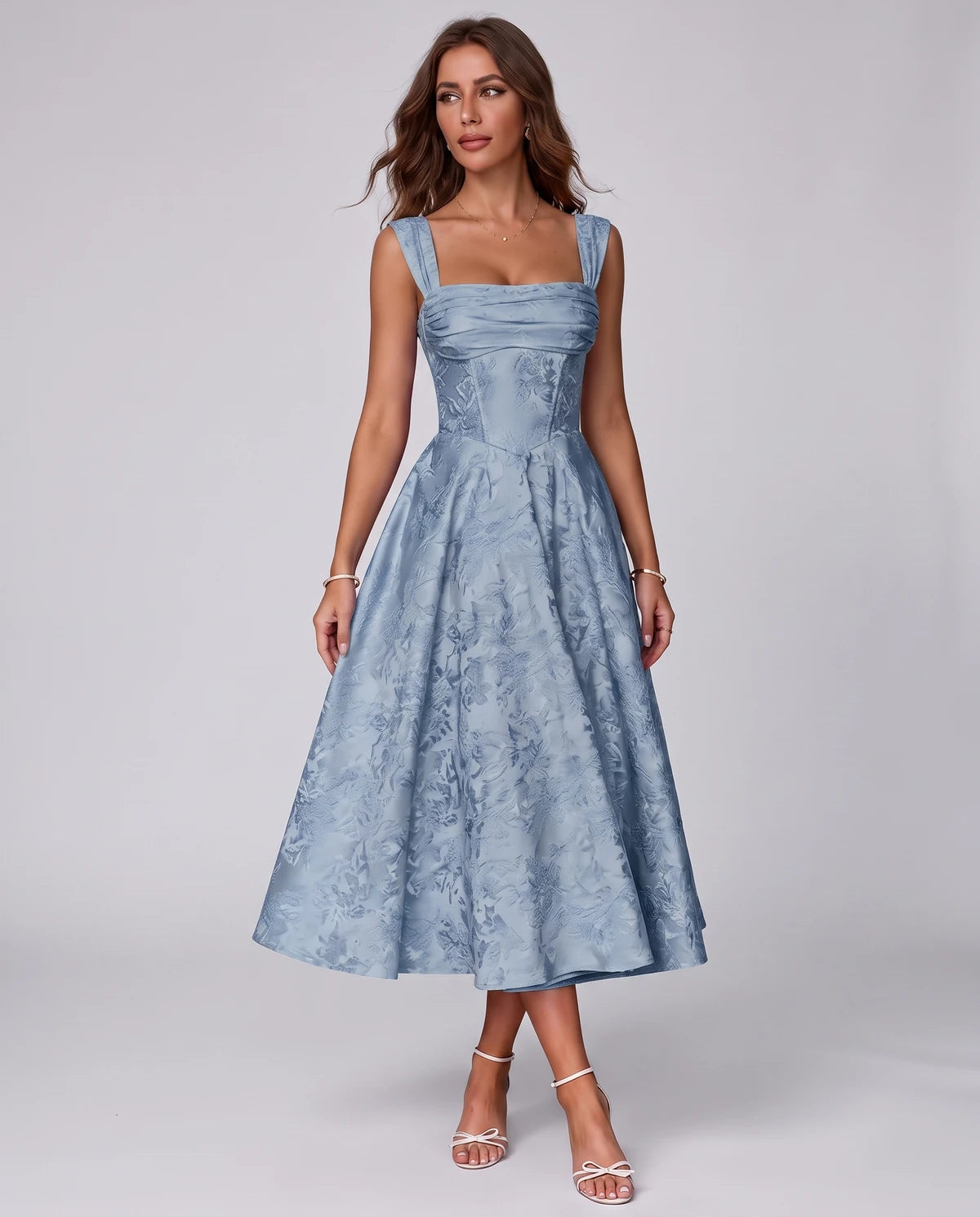 Bellerose Midi Dresses — Dusty Blue