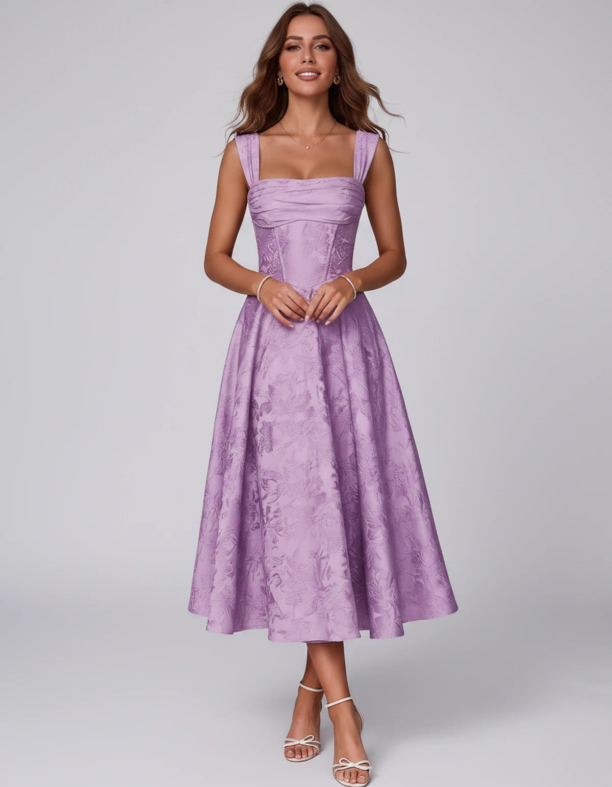 Bellerose Midi Dresses — Dusty Purple | SKU: SD-42237-dustypurple-2,SD-42237-dustypurple-4,SD-42237-dustypurple-6,SD-42237-dustypurple-8,SD-42237-dustypurple-10,SD-42237-dustypurple-12,SD-42237-dustypurple-14,SD-42237-dustypurple-16,SD-42237-dustypurple-16W,SD-42237-dustypurple-18W,SD-42237-dustypurple-20W,SD-42237-dustypurple-22W