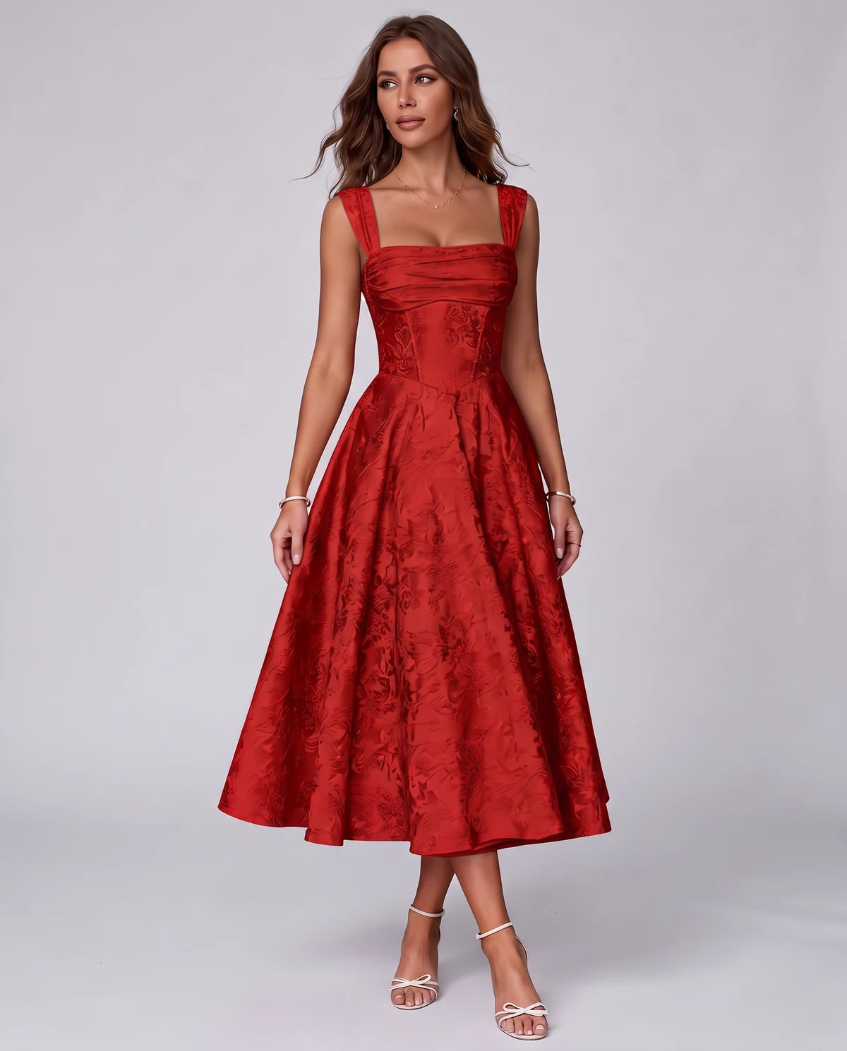 Bellerose Midi Dresses — Red