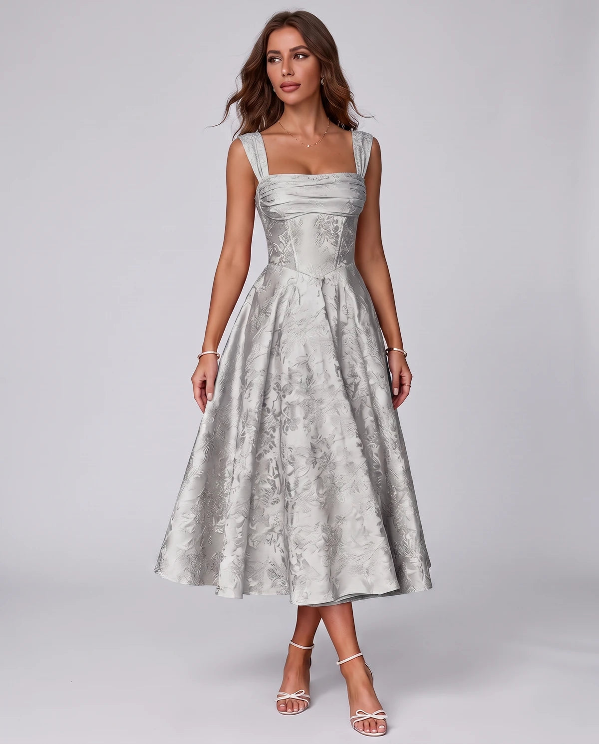 Bellerose Midi Dresses — Silver