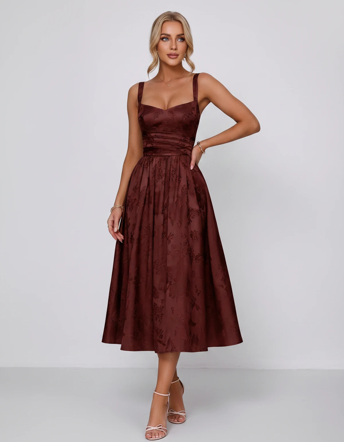 Belvedere Midi Dresses — Burgundy | SKU: SD-84503-burgundy-2,SD-84503-burgundy-4,SD-84503-burgundy-6,SD-84503-burgundy-8,SD-84503-burgundy-10,SD-84503-burgundy-12,SD-84503-burgundy-14,SD-84503-burgundy-16,SD-84503-burgundy-16W,SD-84503-burgundy-18W,SD-84503-burgundy-20W