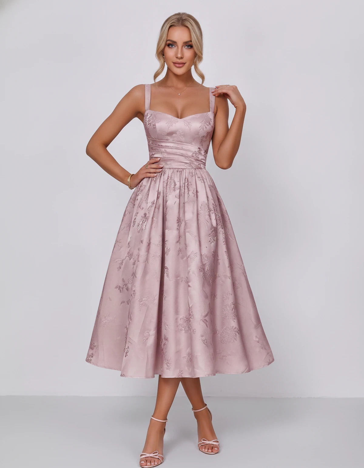 Belvedere Midi Dresses — Dusty Pink | SKU: SD-84503-dustypink-2,SD-84503-dustypink-4,SD-84503-dustypink-6,SD-84503-dustypink-8,SD-84503-dustypink-10,SD-84503-dustypink-12,SD-84503-dustypink-14,SD-84503-dustypink-16,SD-84503-dustypink-16W,SD-84503-dustypink-18W,SD-84503-dustypink-20W