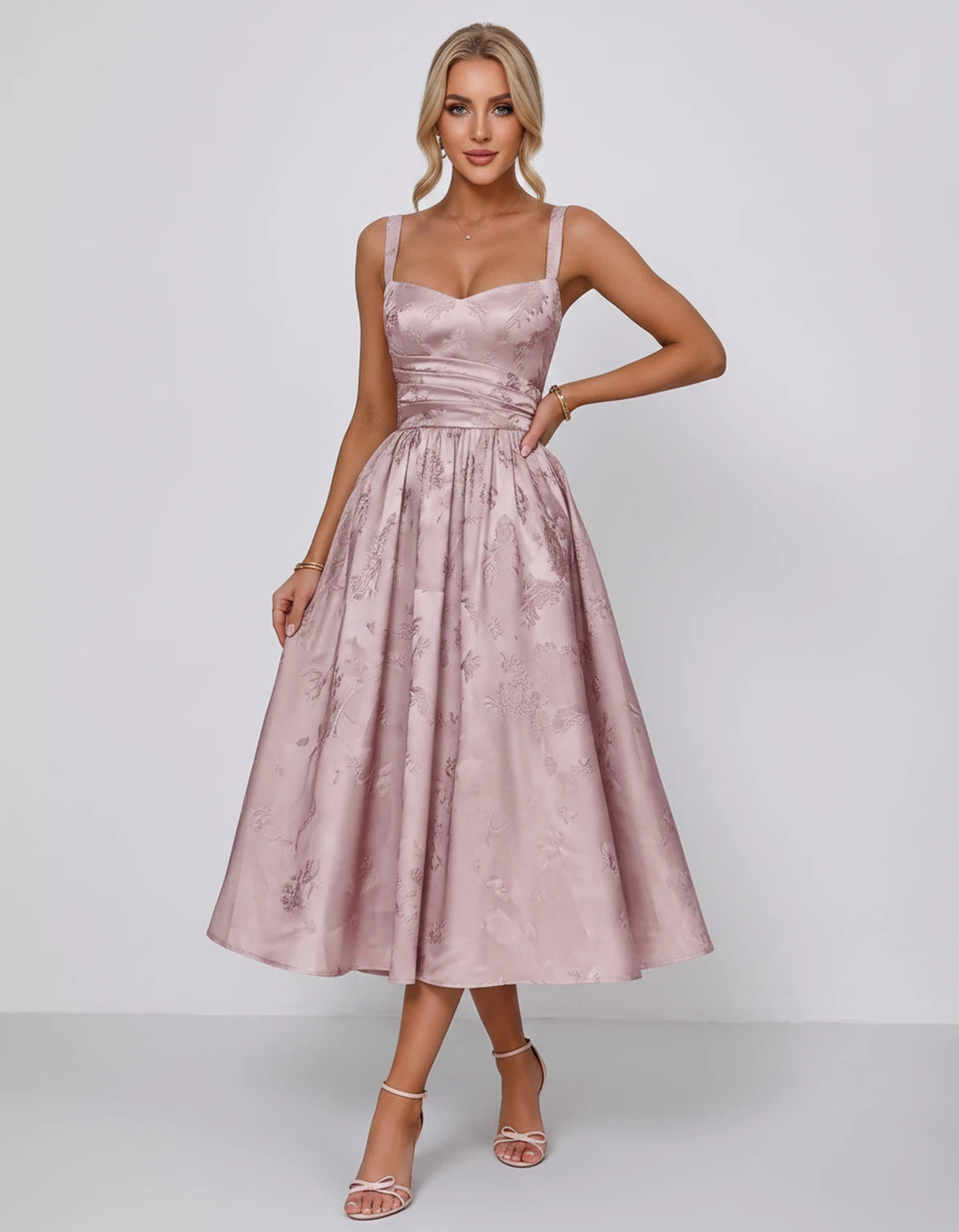 Belvedere Midi Dresses — Dusty Pink | SKU: SD-84503-dustypink-2,SD-84503-dustypink-4,SD-84503-dustypink-6,SD-84503-dustypink-8,SD-84503-dustypink-10,SD-84503-dustypink-12,SD-84503-dustypink-14,SD-84503-dustypink-16,SD-84503-dustypink-16W,SD-84503-dustypink-18W,SD-84503-dustypink-20W