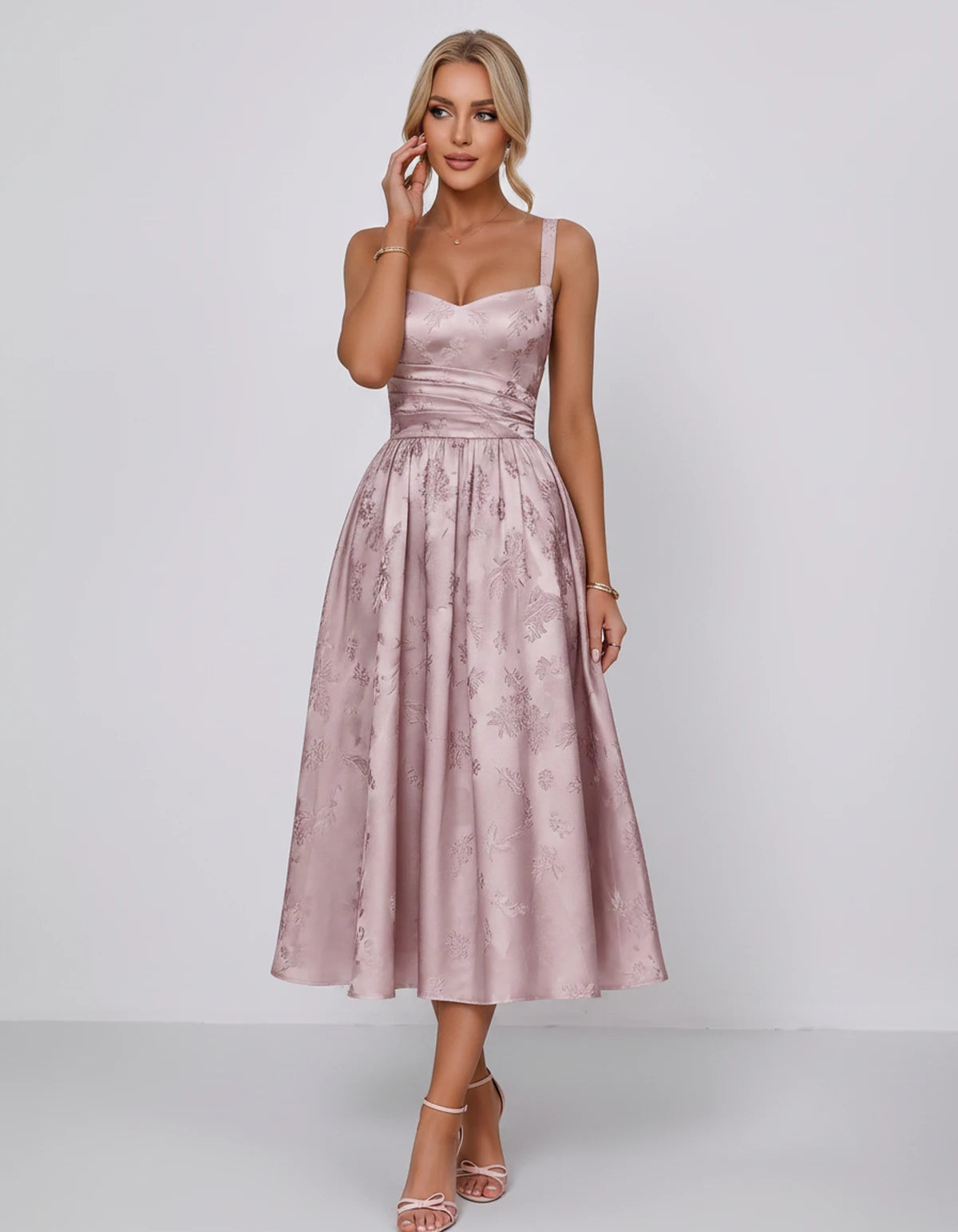 Belvedere Midi Dresses — Dusty Pink | SKU: SD-84503-dustypink-2,SD-84503-dustypink-4,SD-84503-dustypink-6,SD-84503-dustypink-8,SD-84503-dustypink-10,SD-84503-dustypink-12,SD-84503-dustypink-14,SD-84503-dustypink-16,SD-84503-dustypink-16W,SD-84503-dustypink-18W,SD-84503-dustypink-20W