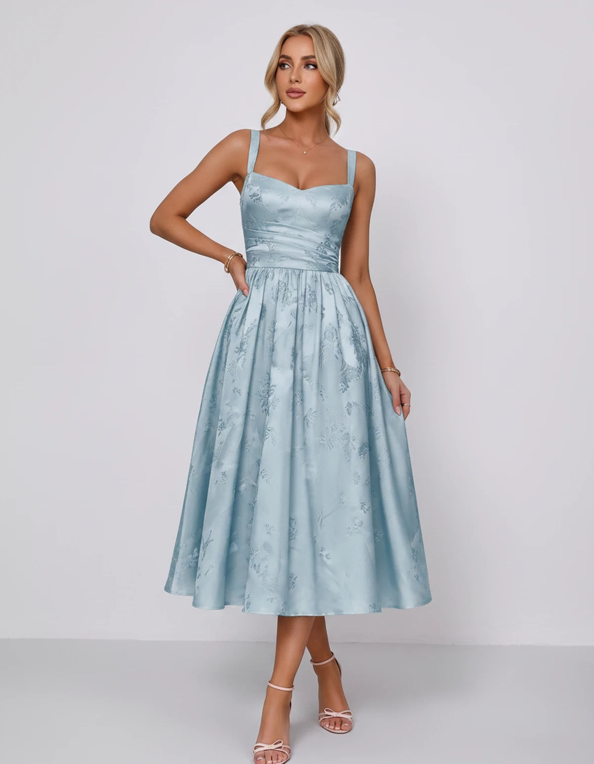 Belvedere Midi Dresses — Light Blue | SKU: SD-84503-lightblue-2,SD-84503-lightblue-4,SD-84503-lightblue-6,SD-84503-lightblue-8,SD-84503-lightblue-10,SD-84503-lightblue-12,SD-84503-lightblue-14,SD-84503-lightblue-16,SD-84503-lightblue-16W,SD-84503-lightblue-18W,SD-84503-lightblue-20W