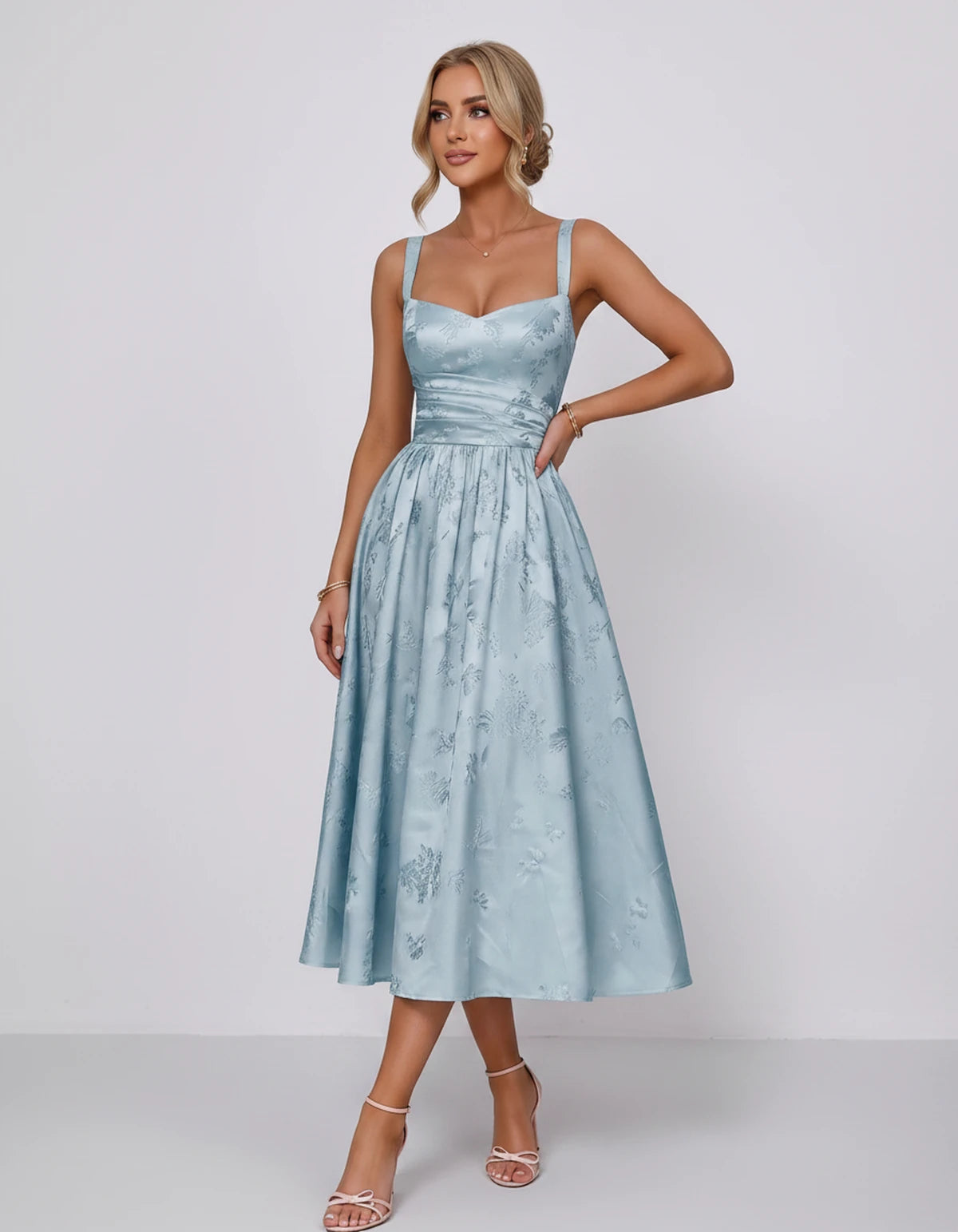 Belvedere Midi Dresses — Light Blue | SKU: SD-84503-lightblue-2,SD-84503-lightblue-4,SD-84503-lightblue-6,SD-84503-lightblue-8,SD-84503-lightblue-10,SD-84503-lightblue-12,SD-84503-lightblue-14,SD-84503-lightblue-16,SD-84503-lightblue-16W,SD-84503-lightblue-18W,SD-84503-lightblue-20W