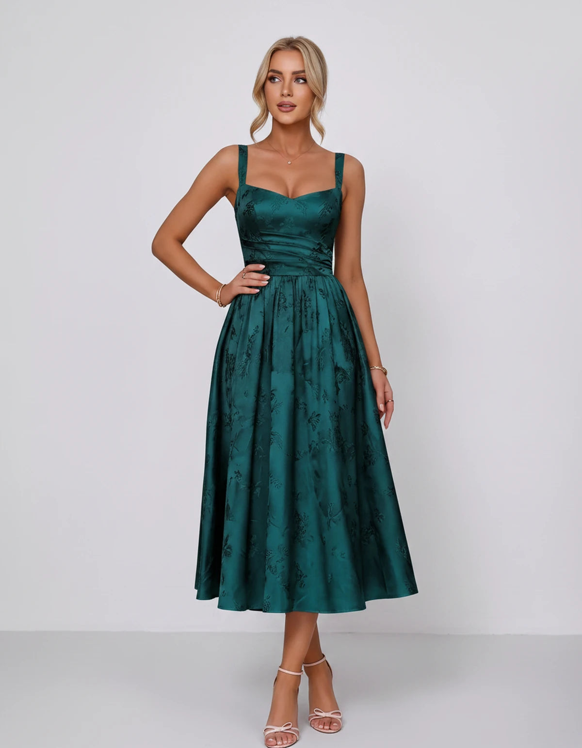 Belvedere Midi Dresses — Peacock | SKU: SD-84503-peacock-2,SD-84503-peacock-4,SD-84503-peacock-6,SD-84503-peacock-8,SD-84503-peacock-10,SD-84503-peacock-12,SD-84503-peacock-14,SD-84503-peacock-16,SD-84503-peacock-16W,SD-84503-peacock-18W,SD-84503-peacock-20W