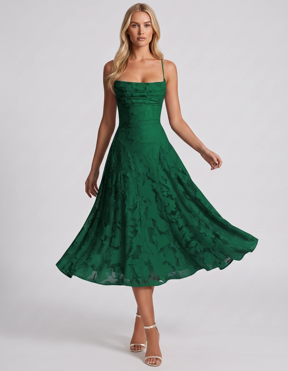Benedetta Midi Dresses — Emerald | SKU: SD-33761-emerald-2,SD-33761-emerald-4,SD-33761-emerald-6,SD-33761-emerald-8,SD-33761-emerald-10,SD-33761-emerald-12,SD-33761-emerald-14,SD-33761-emerald-16,SD-33761-emerald-16W,SD-33761-emerald-18W,SD-33761-emerald-20W,SD-33761-emerald-22W