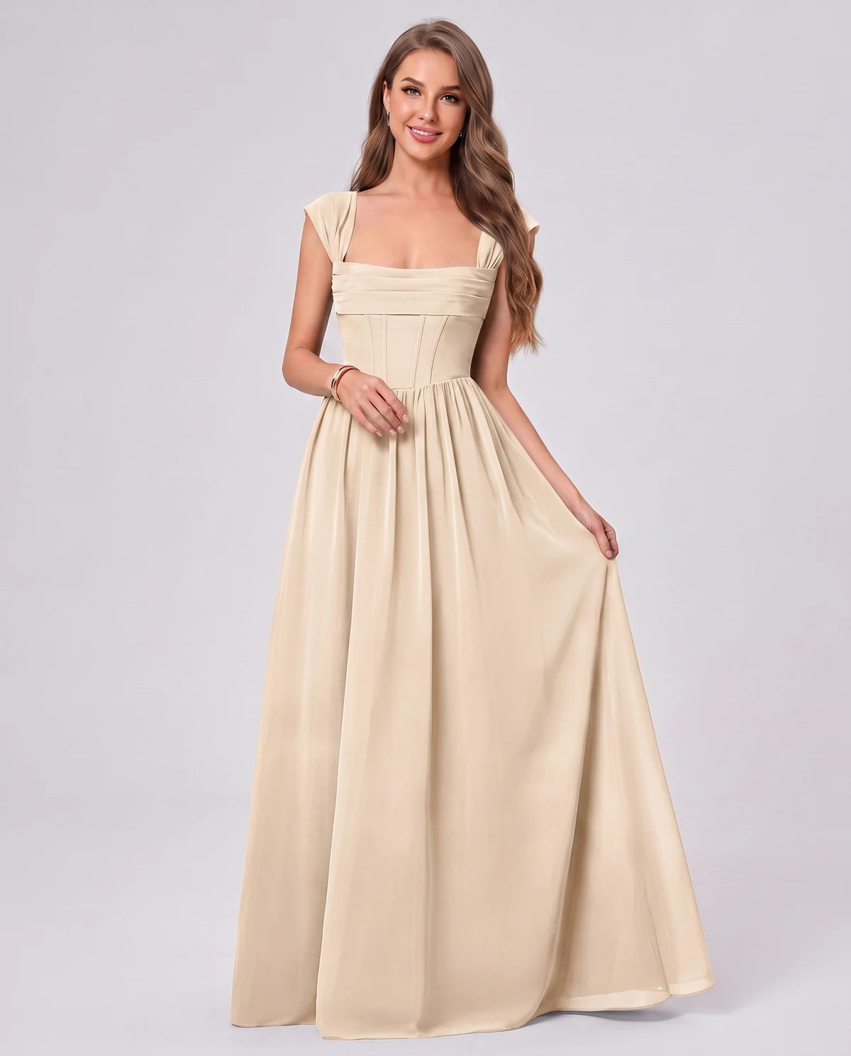 Beryl Maxi Dress — Champagne