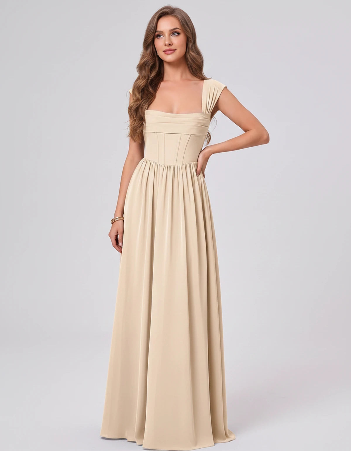 Beryl Maxi Dress — Champagne | SKU: SD-18542-champagne-2,SD-18542-champagne-4,SD-18542-champagne-6,SD-18542-champagne-8,SD-18542-champagne-10,SD-18542-champagne-12,SD-18542-champagne-14,SD-18542-champagne-16,SD-18542-champagne-16W,SD-18542-champagne-18W,SD-18542-champagne-20W,SD-18542-champagne-22W,SD-18542-champagne-24W
