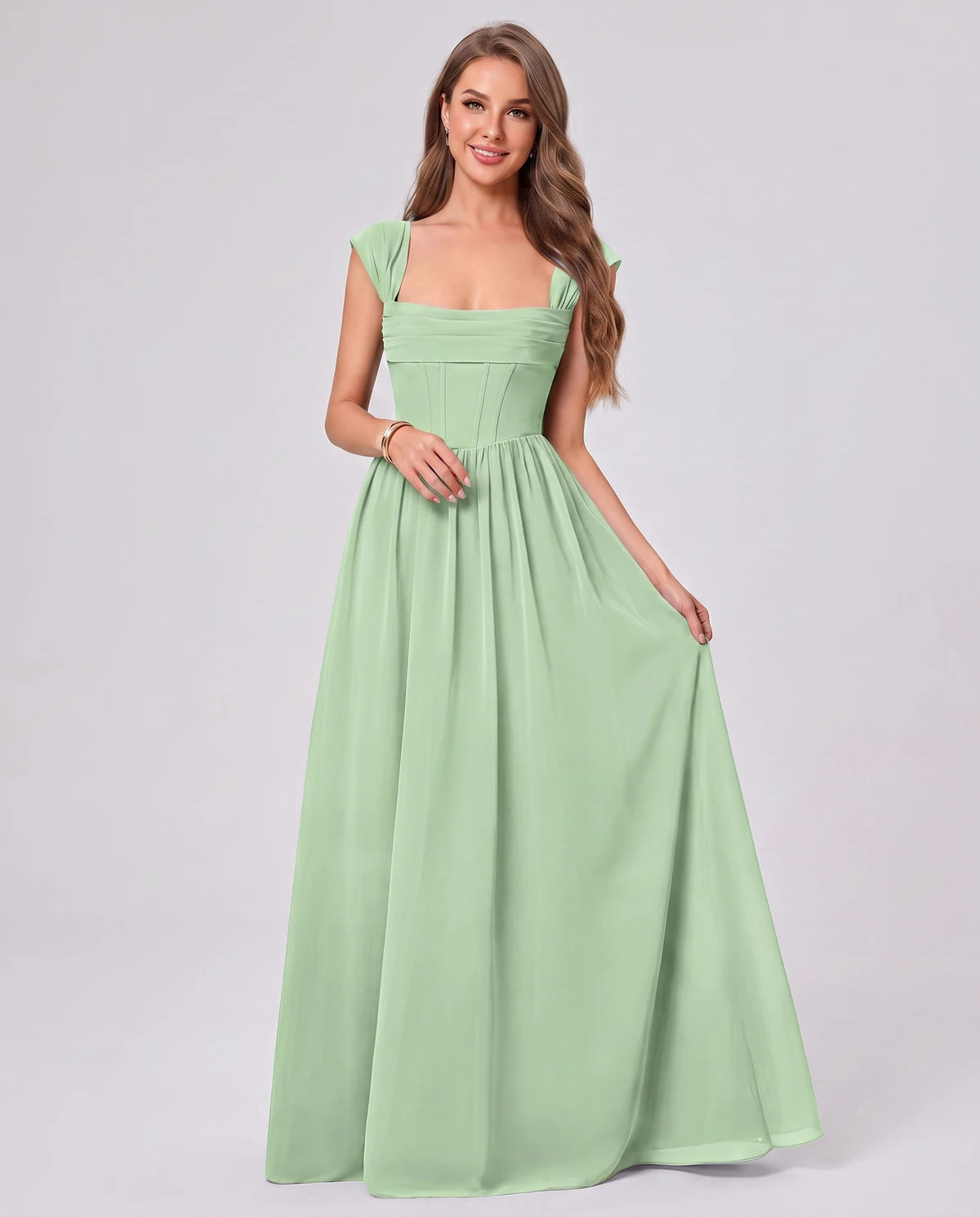 Beryl Maxi Dress — Light Green