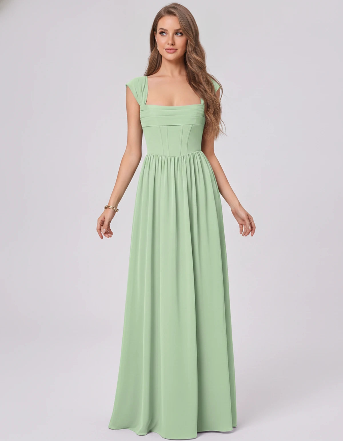 Beryl Maxi Dress — Light Green | SKU: SD-18542-lightgreen-2,SD-18542-lightgreen-4,SD-18542-lightgreen-6,SD-18542-lightgreen-8,SD-18542-lightgreen-10,SD-18542-lightgreen-12,SD-18542-lightgreen-14,SD-18542-lightgreen-16,SD-18542-lightgreen-16W,SD-18542-lightgreen-18W,SD-18542-lightgreen-20W,SD-18542-lightgreen-22W,SD-18542-lightgreen-24W