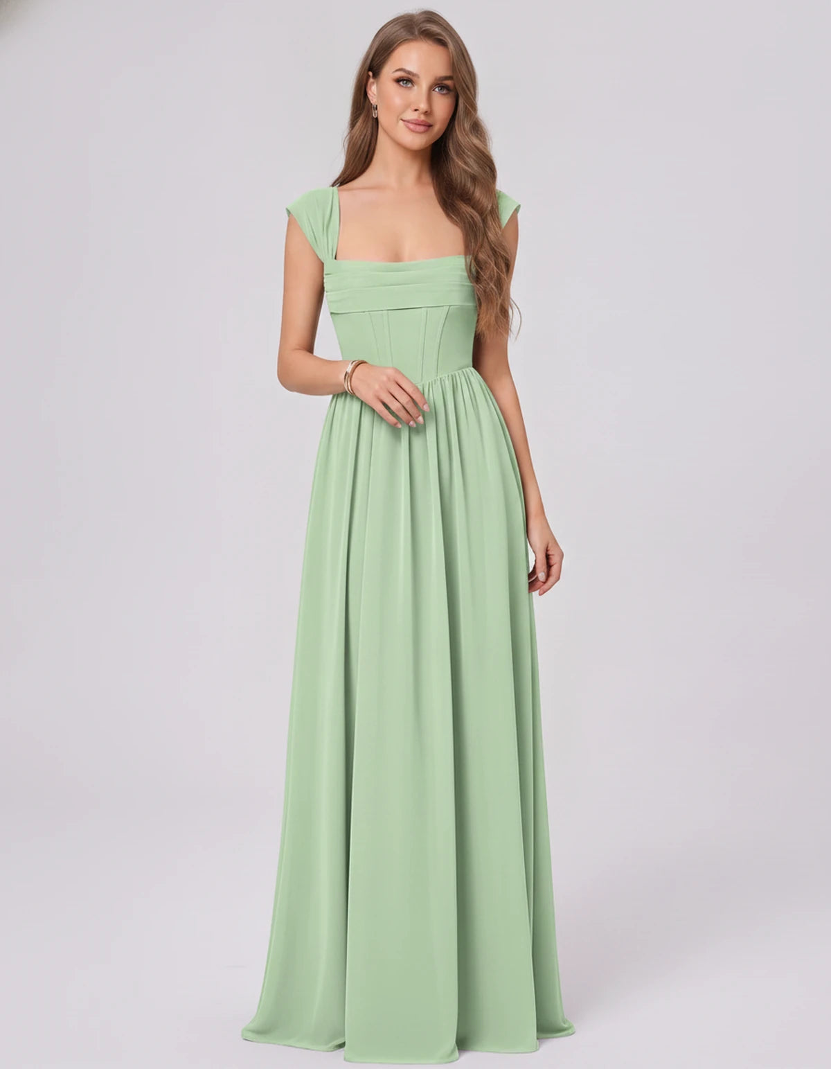 Beryl Maxi Dress — Light Green | SKU: SD-18542-lightgreen-2,SD-18542-lightgreen-4,SD-18542-lightgreen-6,SD-18542-lightgreen-8,SD-18542-lightgreen-10,SD-18542-lightgreen-12,SD-18542-lightgreen-14,SD-18542-lightgreen-16,SD-18542-lightgreen-16W,SD-18542-lightgreen-18W,SD-18542-lightgreen-20W,SD-18542-lightgreen-22W,SD-18542-lightgreen-24W
