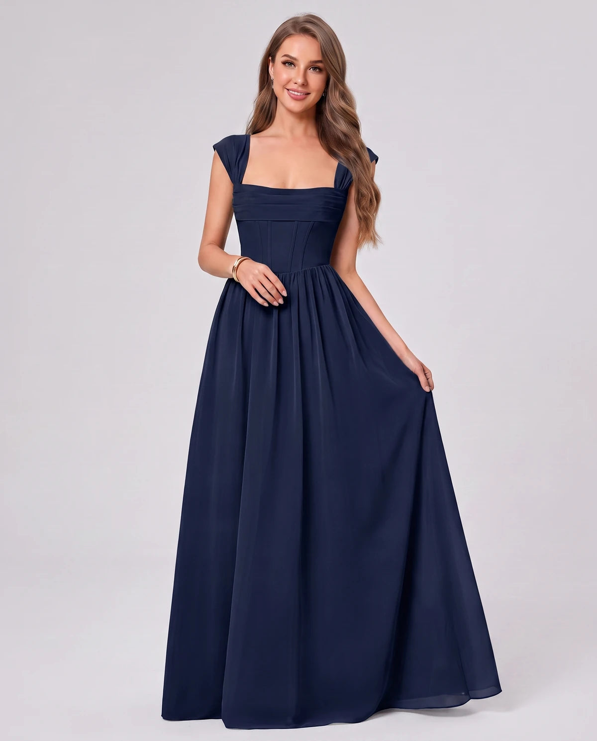 Beryl Maxi Dress — Navy Blue