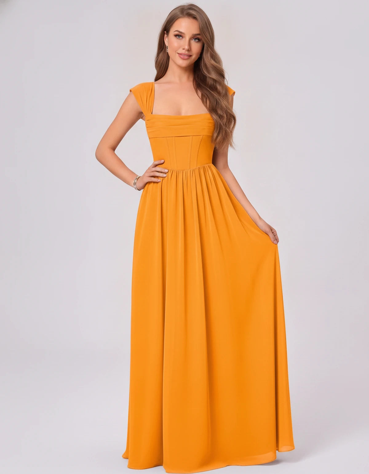 Beryl Maxi Dress — Orange | SKU: SD-18542-orange-2,SD-18542-orange-4,SD-18542-orange-6,SD-18542-orange-8,SD-18542-orange-10,SD-18542-orange-12,SD-18542-orange-14,SD-18542-orange-16,SD-18542-orange-16W,SD-18542-orange-18W,SD-18542-orange-20W,SD-18542-orange-22W,SD-18542-orange-24W