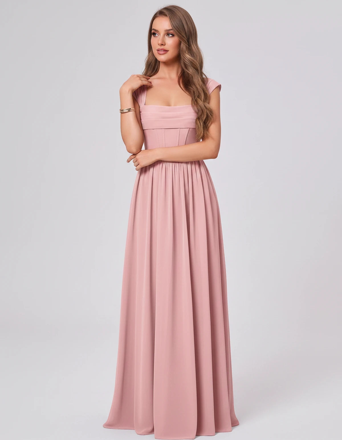 Beryl Maxi Dress — Pink | SKU: SD-18542-pink-2,SD-18542-pink-4,SD-18542-pink-6,SD-18542-pink-8,SD-18542-pink-10,SD-18542-pink-12,SD-18542-pink-14,SD-18542-pink-16,SD-18542-pink-16W,SD-18542-pink-18W,SD-18542-pink-20W,SD-18542-pink-22W,SD-18542-pink-24W