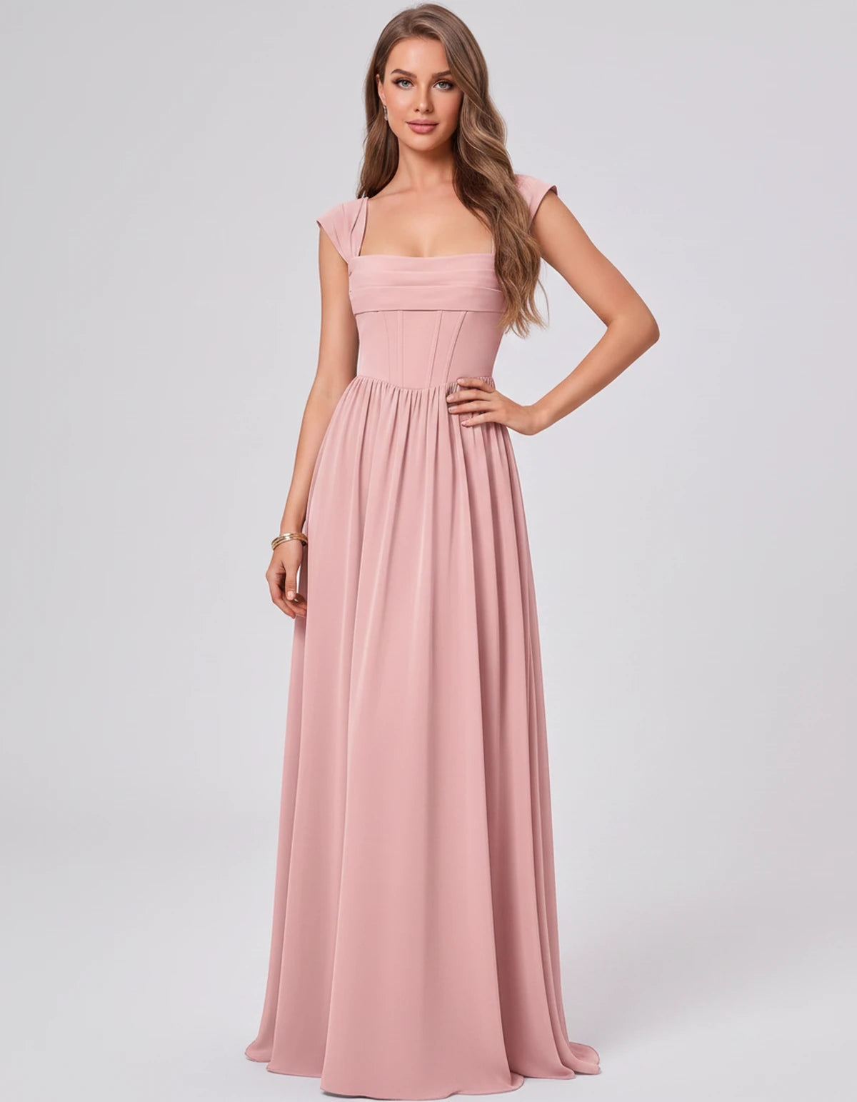Beryl Maxi Dress — Pink | SKU: SD-18542-pink-2,SD-18542-pink-4,SD-18542-pink-6,SD-18542-pink-8,SD-18542-pink-10,SD-18542-pink-12,SD-18542-pink-14,SD-18542-pink-16,SD-18542-pink-16W,SD-18542-pink-18W,SD-18542-pink-20W,SD-18542-pink-22W,SD-18542-pink-24W