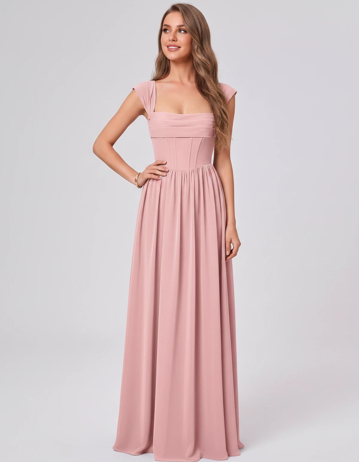 Beryl Maxi Dress — Pink | SKU: SD-18542-pink-2,SD-18542-pink-4,SD-18542-pink-6,SD-18542-pink-8,SD-18542-pink-10,SD-18542-pink-12,SD-18542-pink-14,SD-18542-pink-16,SD-18542-pink-16W,SD-18542-pink-18W,SD-18542-pink-20W,SD-18542-pink-22W,SD-18542-pink-24W