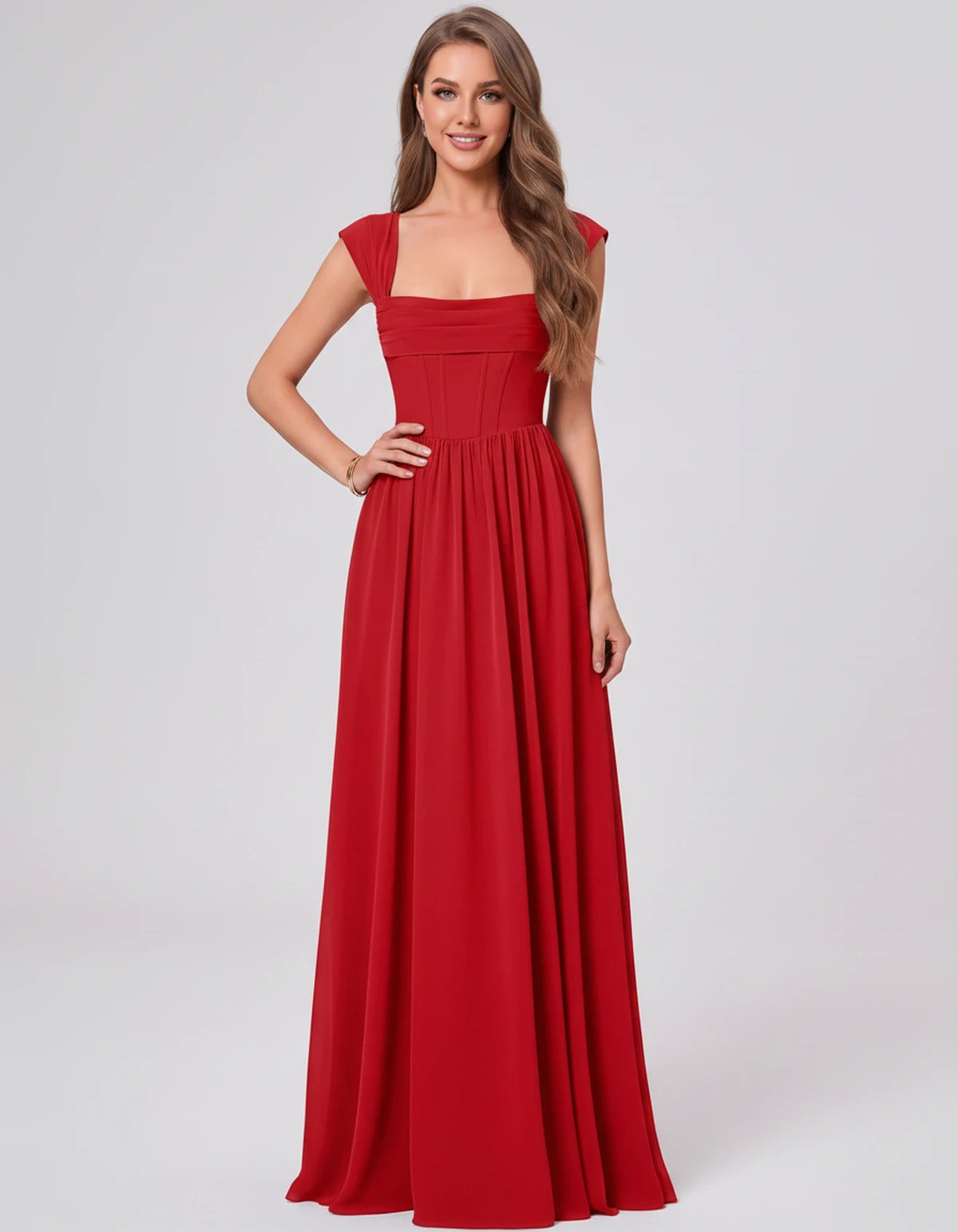 Beryl Maxi Dress — Red | SKU: SD-18542-red-2,SD-18542-red-4,SD-18542-red-6,SD-18542-red-8,SD-18542-red-10,SD-18542-red-12,SD-18542-red-14,SD-18542-red-16,SD-18542-red-16W,SD-18542-red-18W,SD-18542-red-20W,SD-18542-red-22W,SD-18542-red-24W