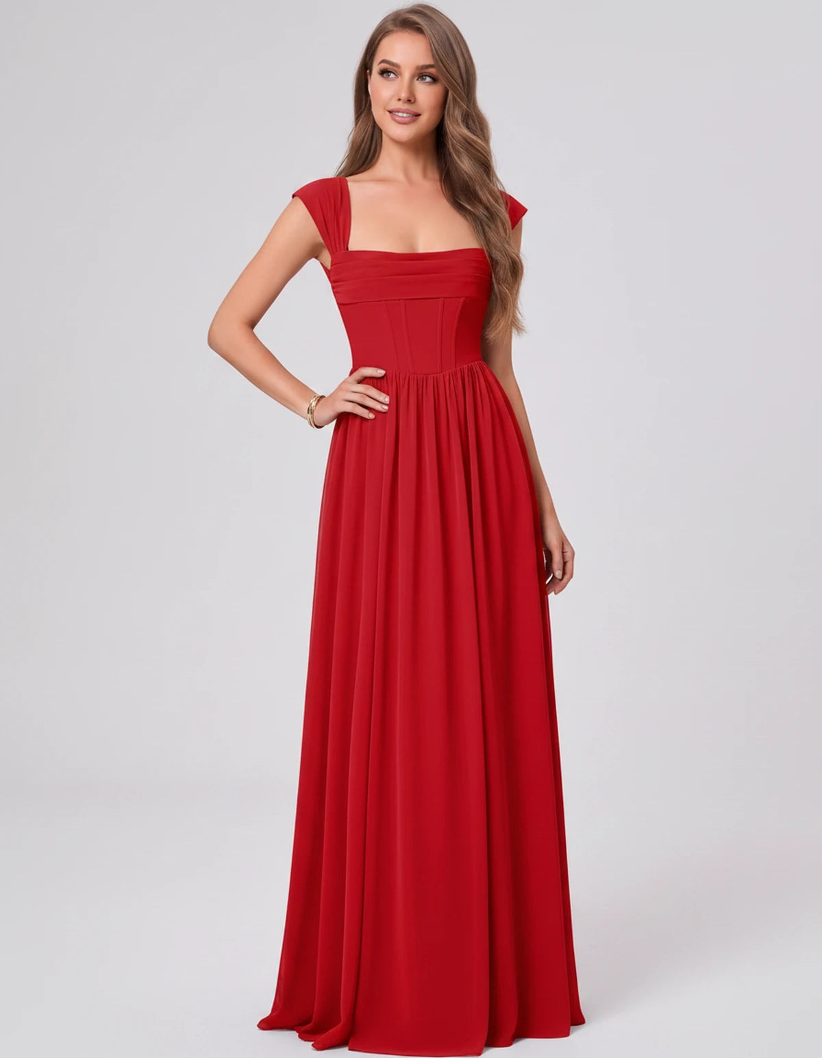 Beryl Maxi Dress — Red | SKU: SD-18542-red-2,SD-18542-red-4,SD-18542-red-6,SD-18542-red-8,SD-18542-red-10,SD-18542-red-12,SD-18542-red-14,SD-18542-red-16,SD-18542-red-16W,SD-18542-red-18W,SD-18542-red-20W,SD-18542-red-22W,SD-18542-red-24W