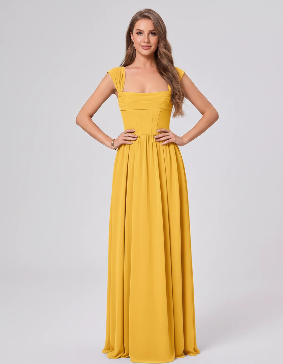Beryl Maxi Dress — Yellow | SKU: SD-18542-yellow-2,SD-18542-yellow-4,SD-18542-yellow-6,SD-18542-yellow-8,SD-18542-yellow-10,SD-18542-yellow-12,SD-18542-yellow-14,SD-18542-yellow-16,SD-18542-yellow-16W,SD-18542-yellow-18W,SD-18542-yellow-20W,SD-18542-yellow-22W,SD-18542-yellow-24W