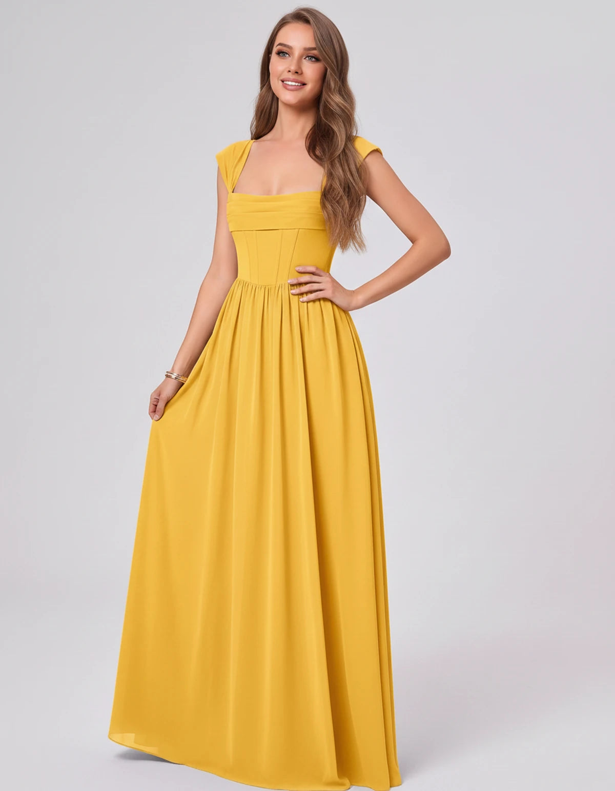 Beryl Maxi Dress — Yellow | SKU: SD-18542-yellow-2,SD-18542-yellow-4,SD-18542-yellow-6,SD-18542-yellow-8,SD-18542-yellow-10,SD-18542-yellow-12,SD-18542-yellow-14,SD-18542-yellow-16,SD-18542-yellow-16W,SD-18542-yellow-18W,SD-18542-yellow-20W,SD-18542-yellow-22W,SD-18542-yellow-24W