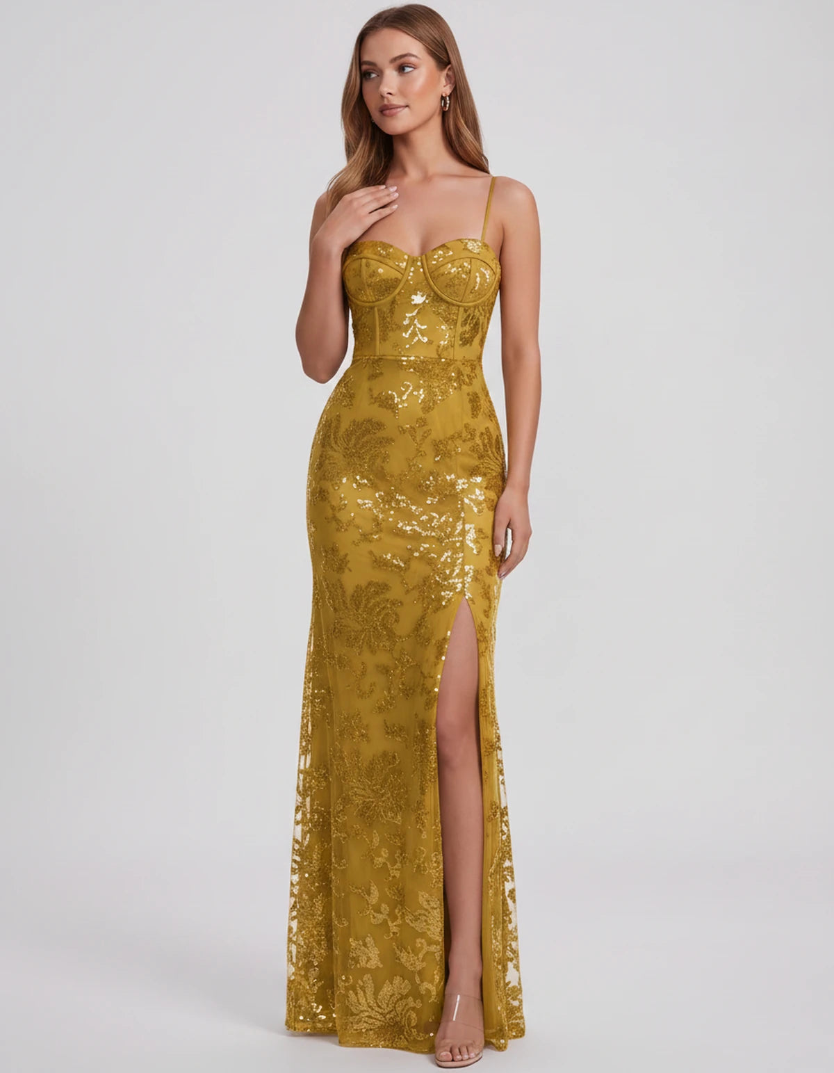 Bexley Maxi Dress — Gold | SKU: SD-15030-gold-2,SD-15030-gold-4,SD-15030-gold-6,SD-15030-gold-8,SD-15030-gold-10,SD-15030-gold-12,SD-15030-gold-14,SD-15030-gold-16,SD-15030-gold-16W,SD-15030-gold-18W,SD-15030-gold-20W,SD-15030-gold-22W,SD-15030-gold-24W