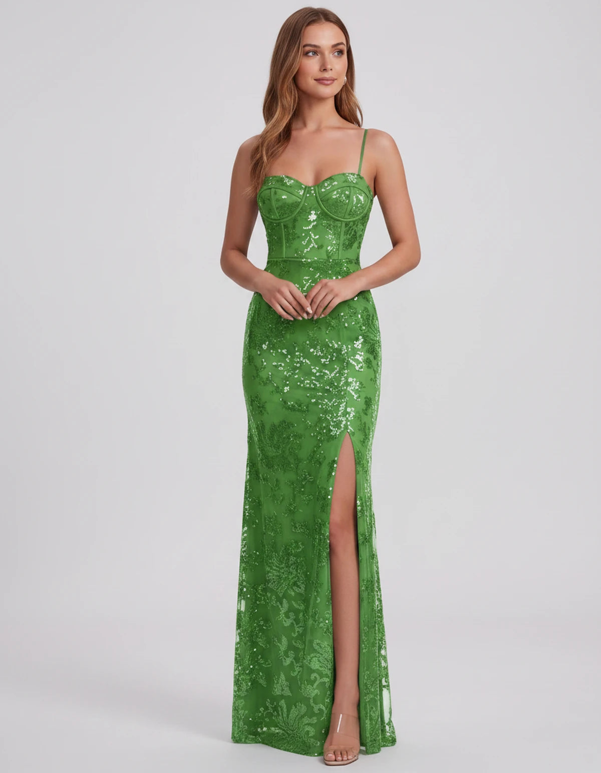 Bexley Maxi Dress — Green | SKU: SD-15030-green-2,SD-15030-green-4,SD-15030-green-6,SD-15030-green-8,SD-15030-green-10,SD-15030-green-12,SD-15030-green-14,SD-15030-green-16,SD-15030-green-16W,SD-15030-green-18W,SD-15030-green-20W,SD-15030-green-22W,SD-15030-green-24W